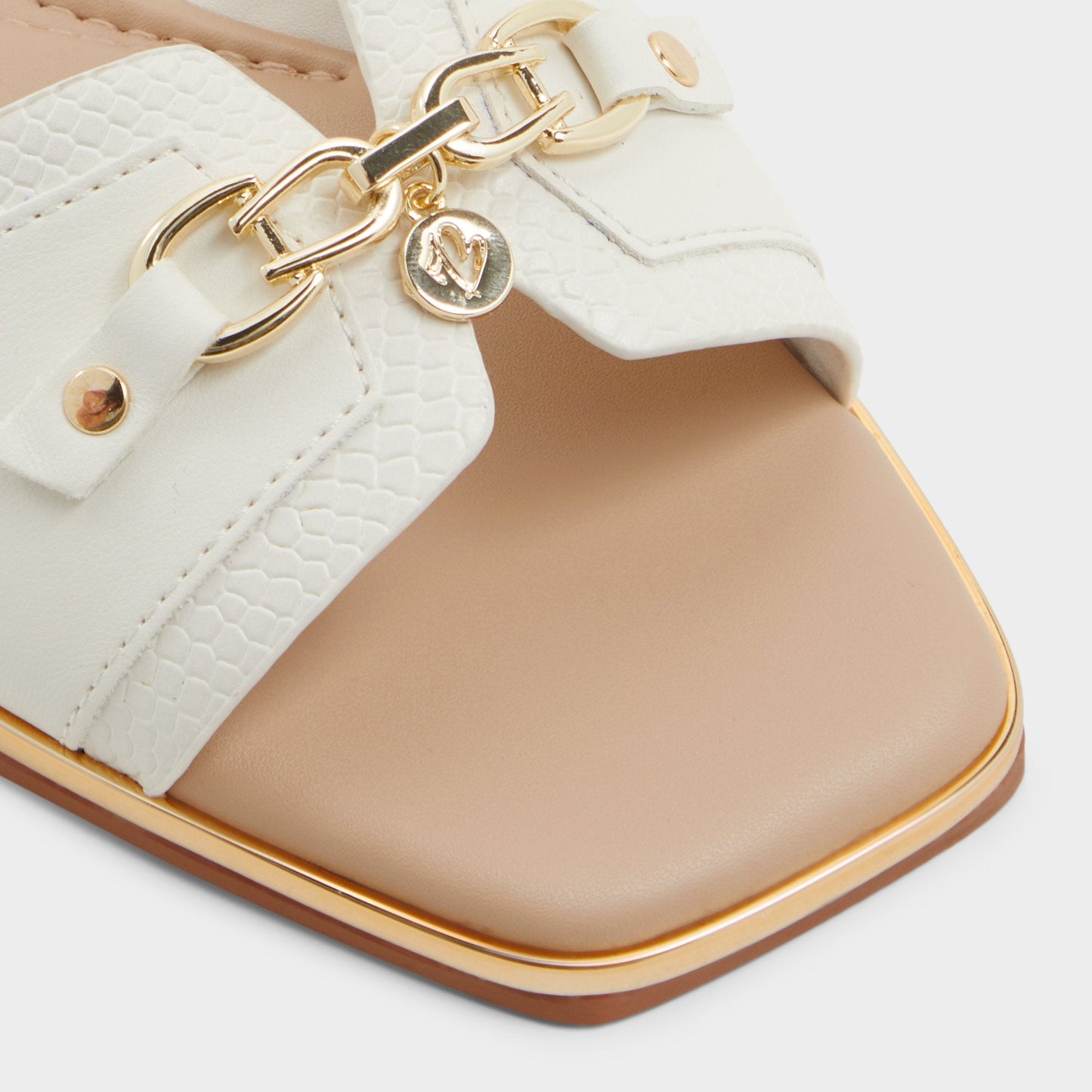 Alamassi Open White Women's Flats - Slide sandal - Open white