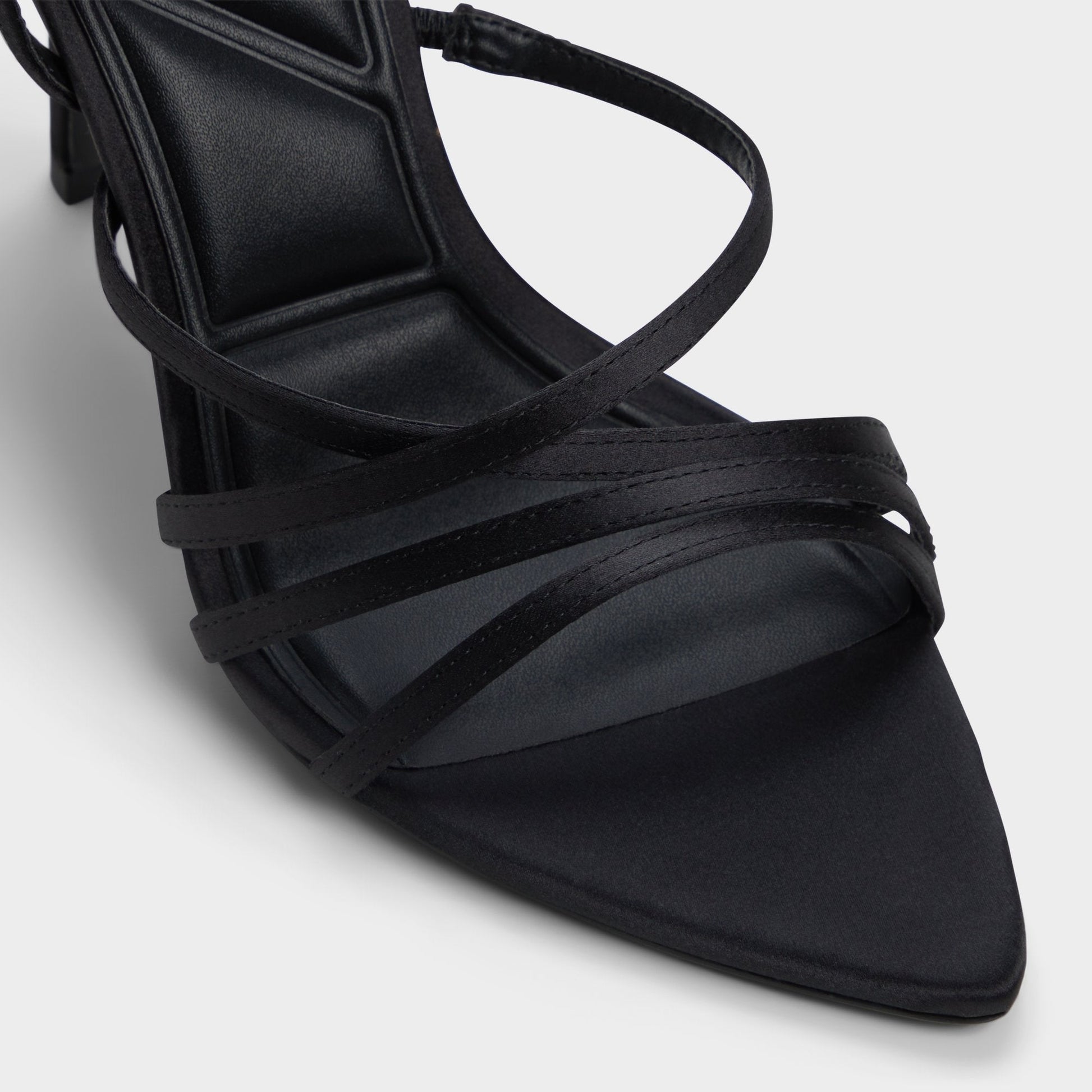 Solania Black Women's Strappy sandals - Strappy heeled sandal, Stiletto heel - Black