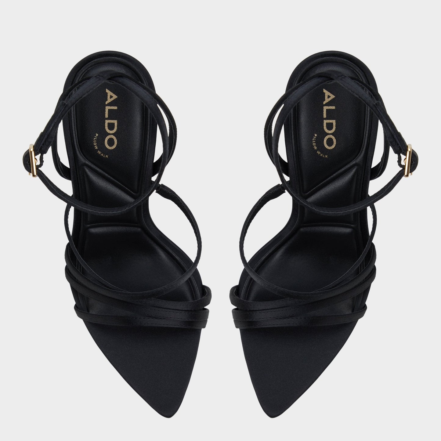 Solania Black Women's Strappy sandals - Strappy heeled sandal, Stiletto heel - Black
