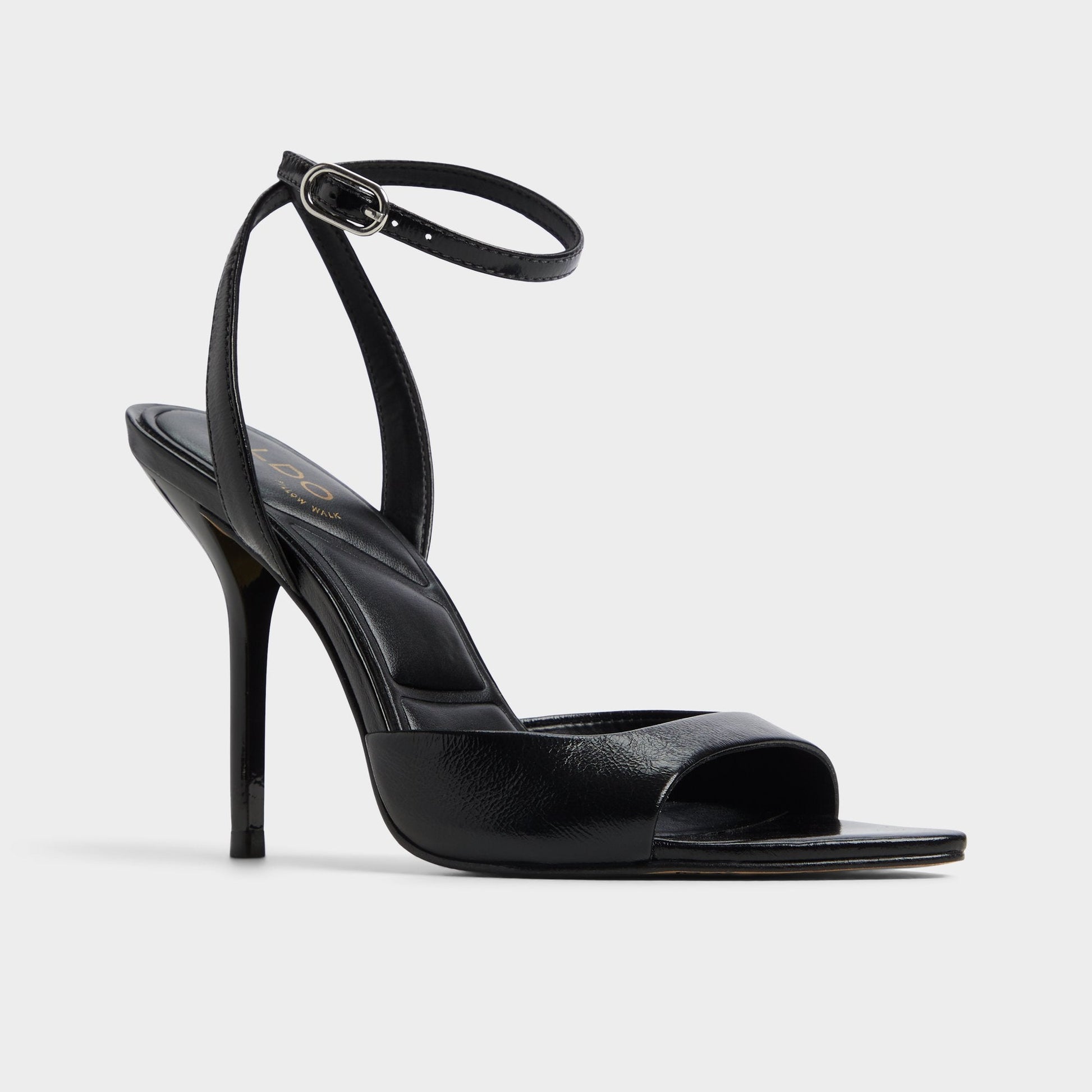 Forevermore Black Women's Strappy sandals - Strappy heeled sandal, Stiletto heel - Black