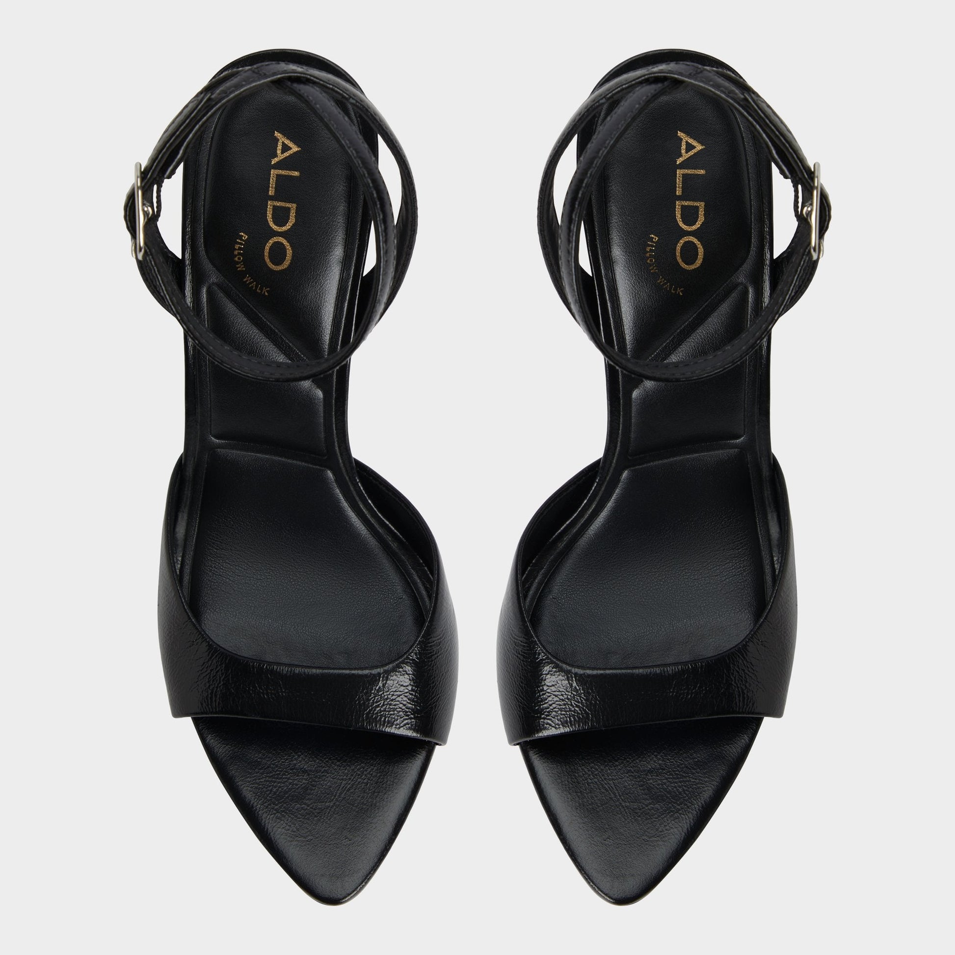 Forevermore Black Women's Strappy sandals - Strappy heeled sandal, Stiletto heel - Black