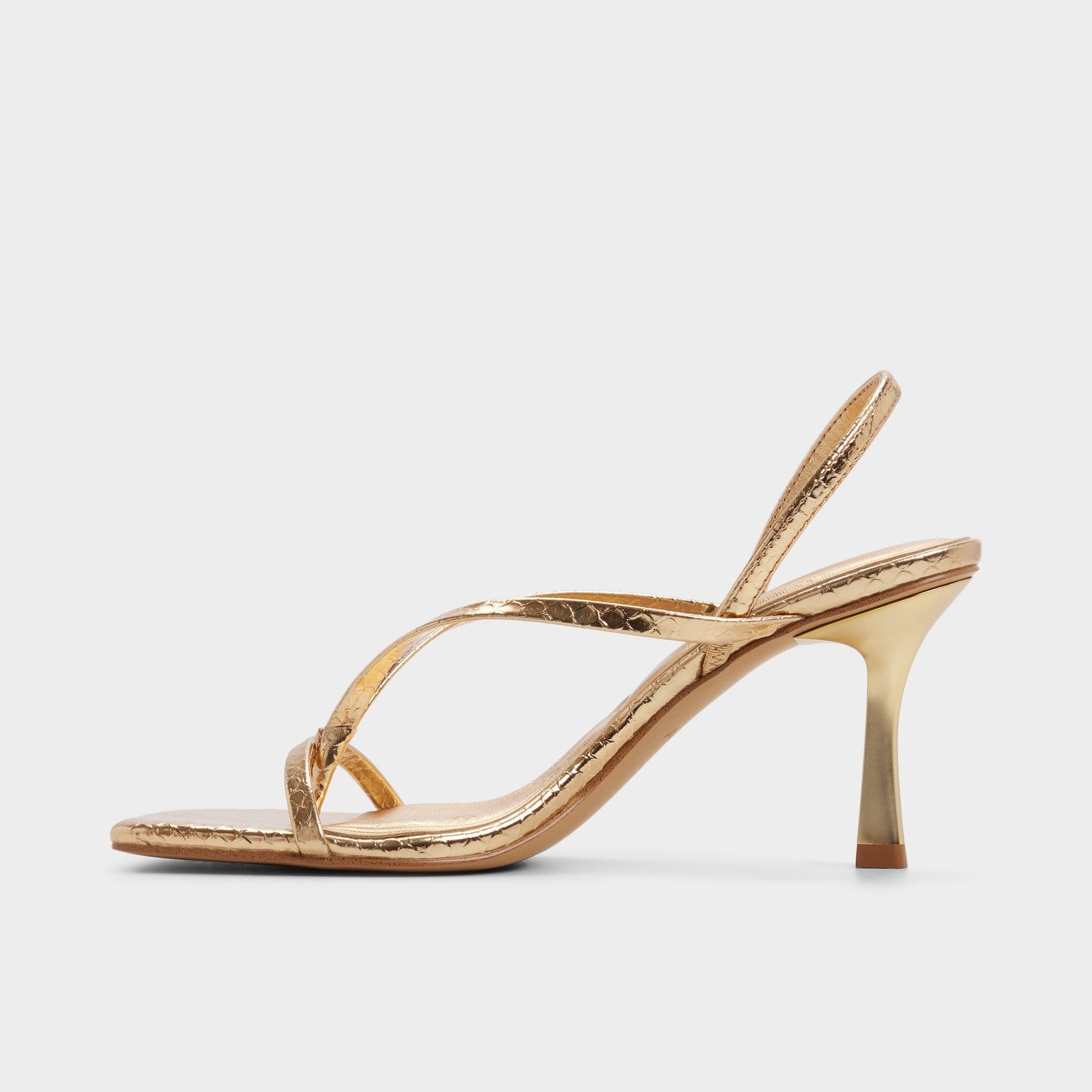 Riva in Gold 14213553 - Sling back heeled sandal, Stiletto heel - Gold
