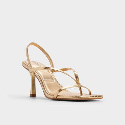 Riva in Gold 14213553 - Sling back heeled sandal, Stiletto heel - Gold