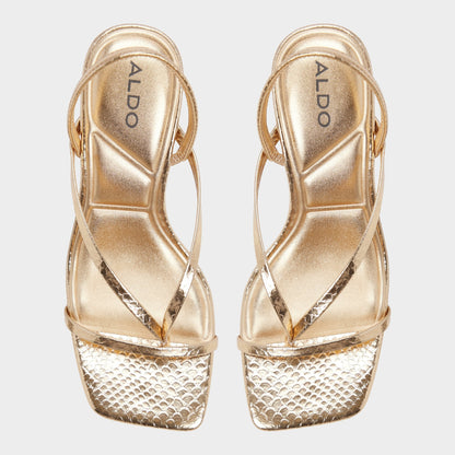 Riva in Gold 14213553 - Sling back heeled sandal, Stiletto heel - Gold