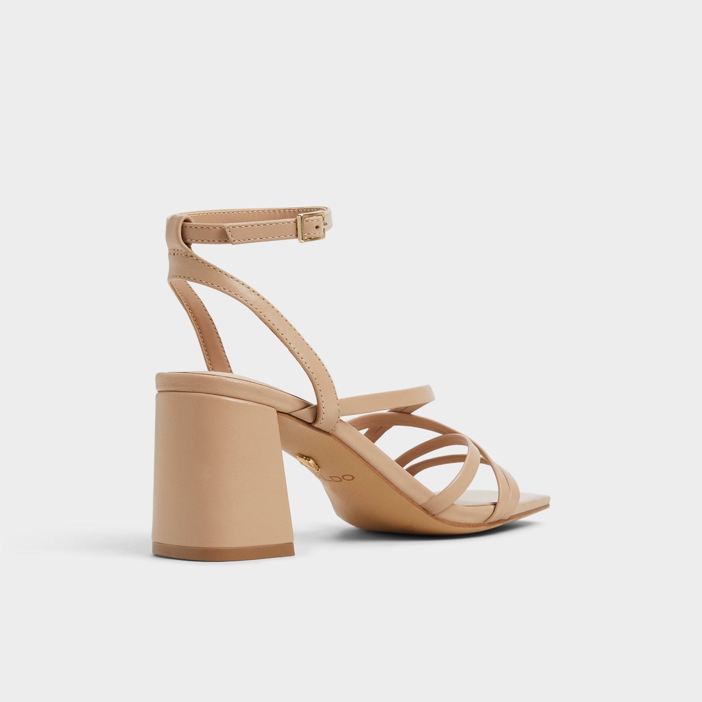 Esther Tan Women's Block heels - Strappy heeled sandal, Block heel - Tan