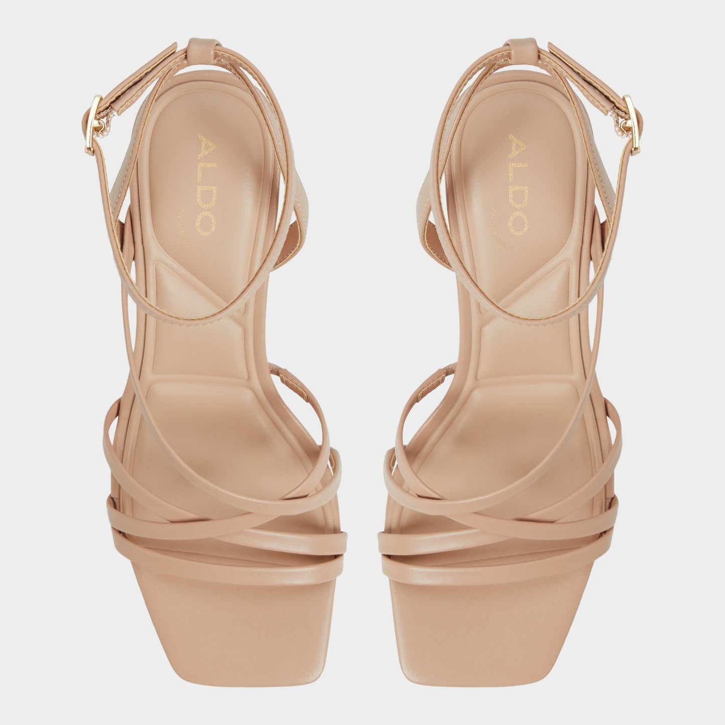 Esther Tan Women's Block heels - Strappy heeled sandal, Block heel - Tan