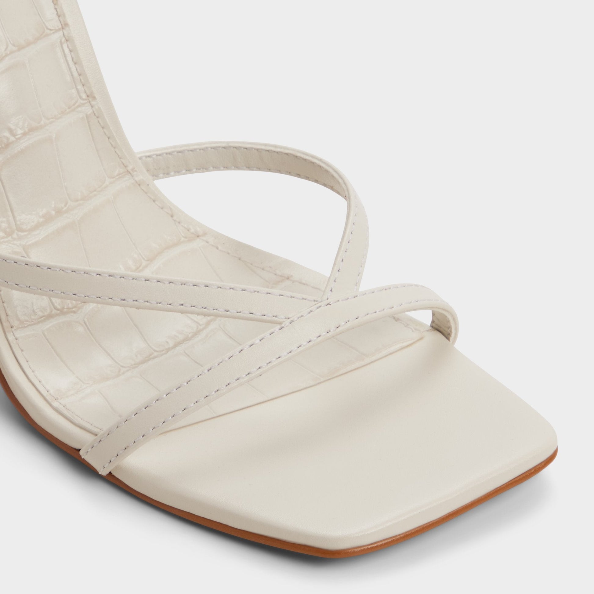 Beachglass in White Bone - Strappy heeled sandal - White/bone
