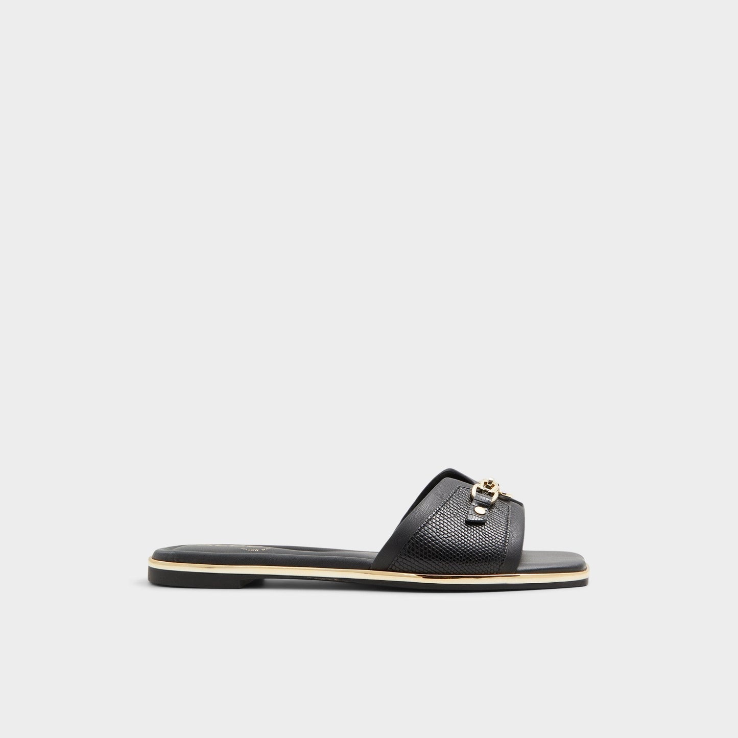 Alamassi Black Women's Flats - Slide sandal - Black