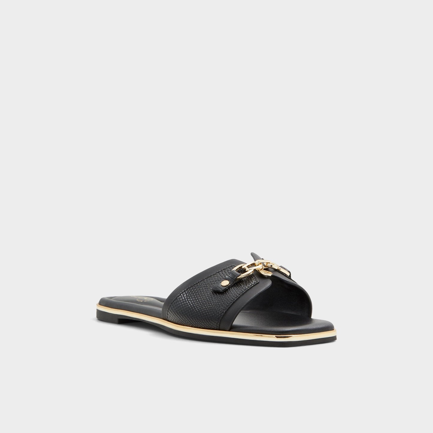 Alamassi Black Women's Flats - Slide sandal - Black
