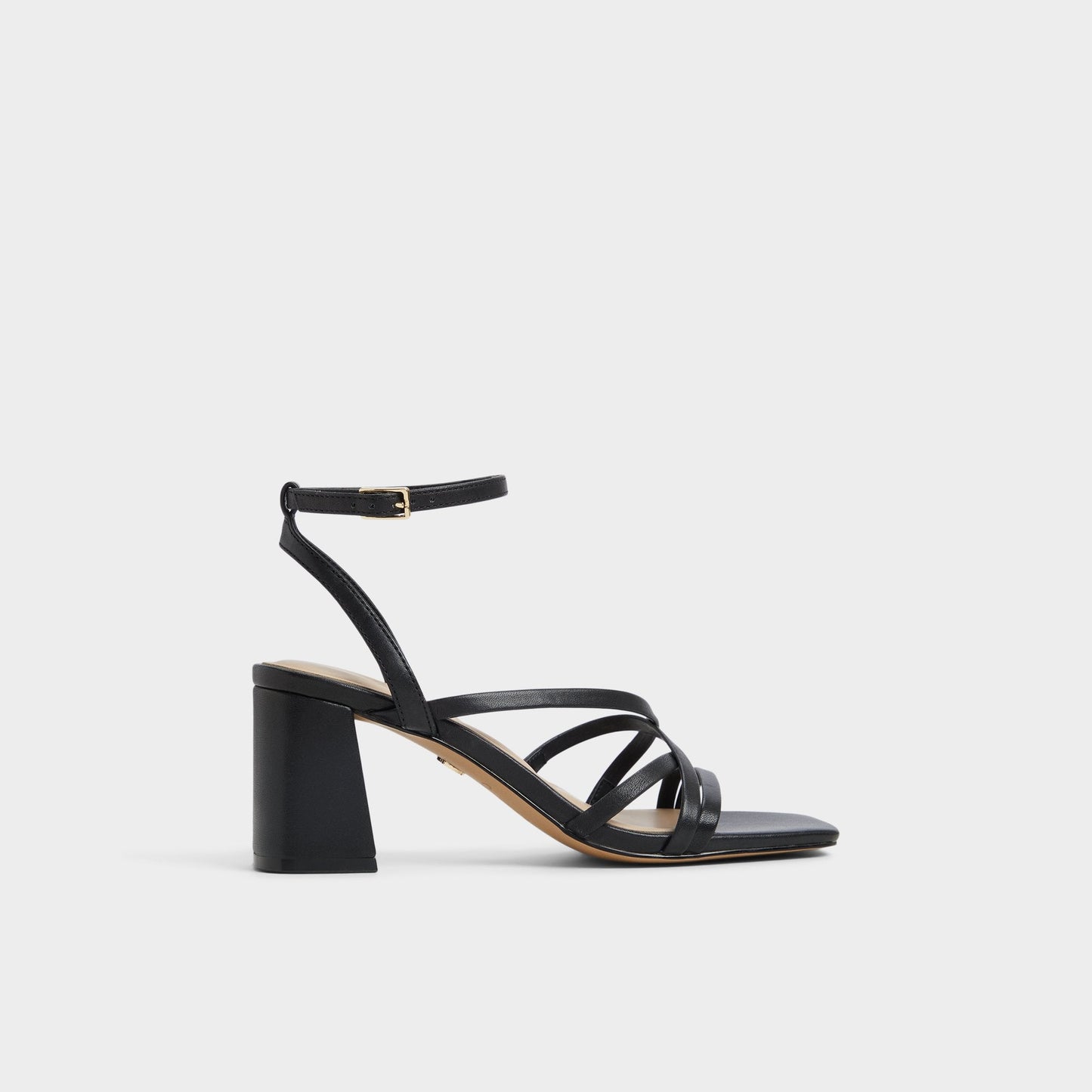 Esther Black Women's Block heels - Strappy heeled sandal, Block heel - Black