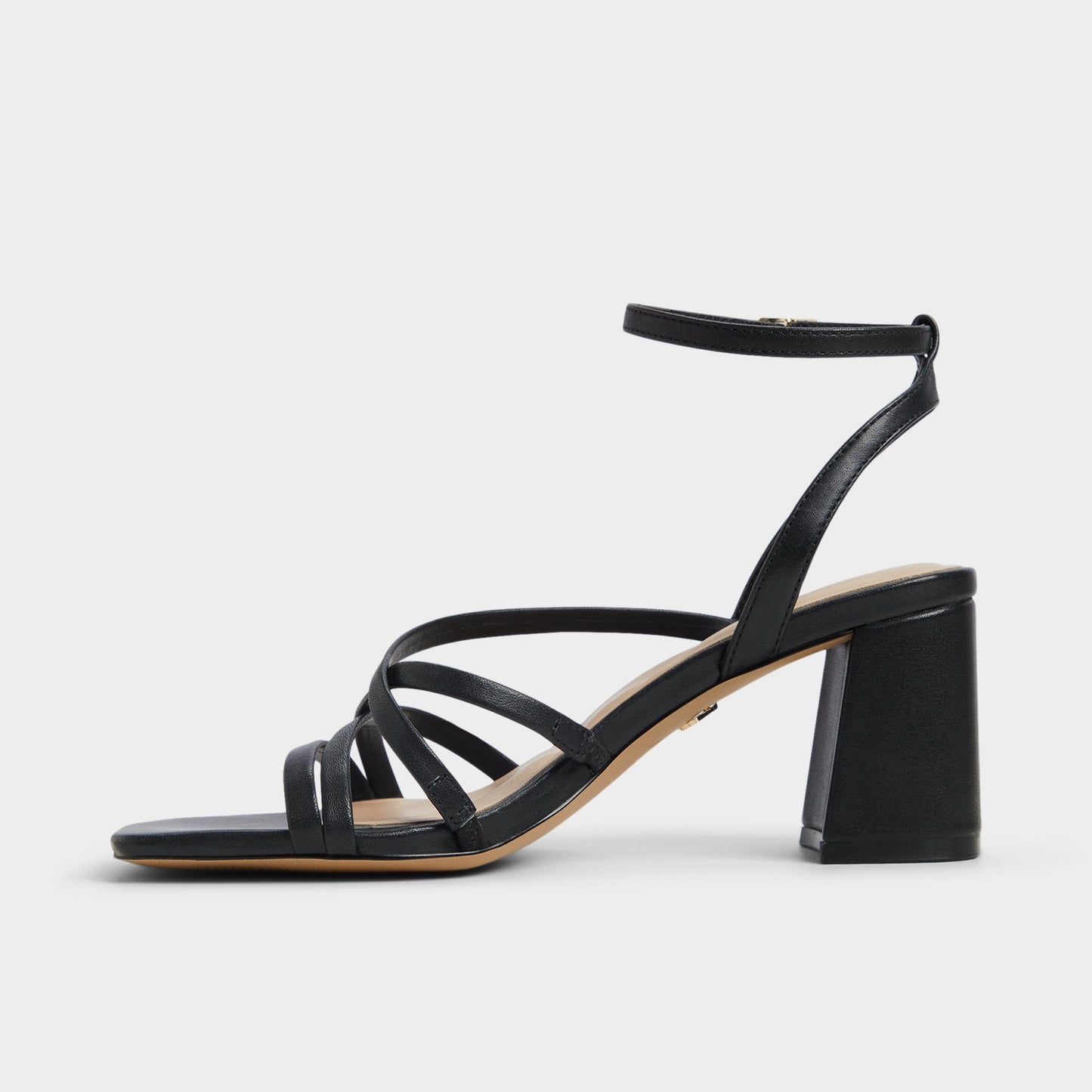 Esther Black Women's Block heels - Strappy heeled sandal, Block heel - Black