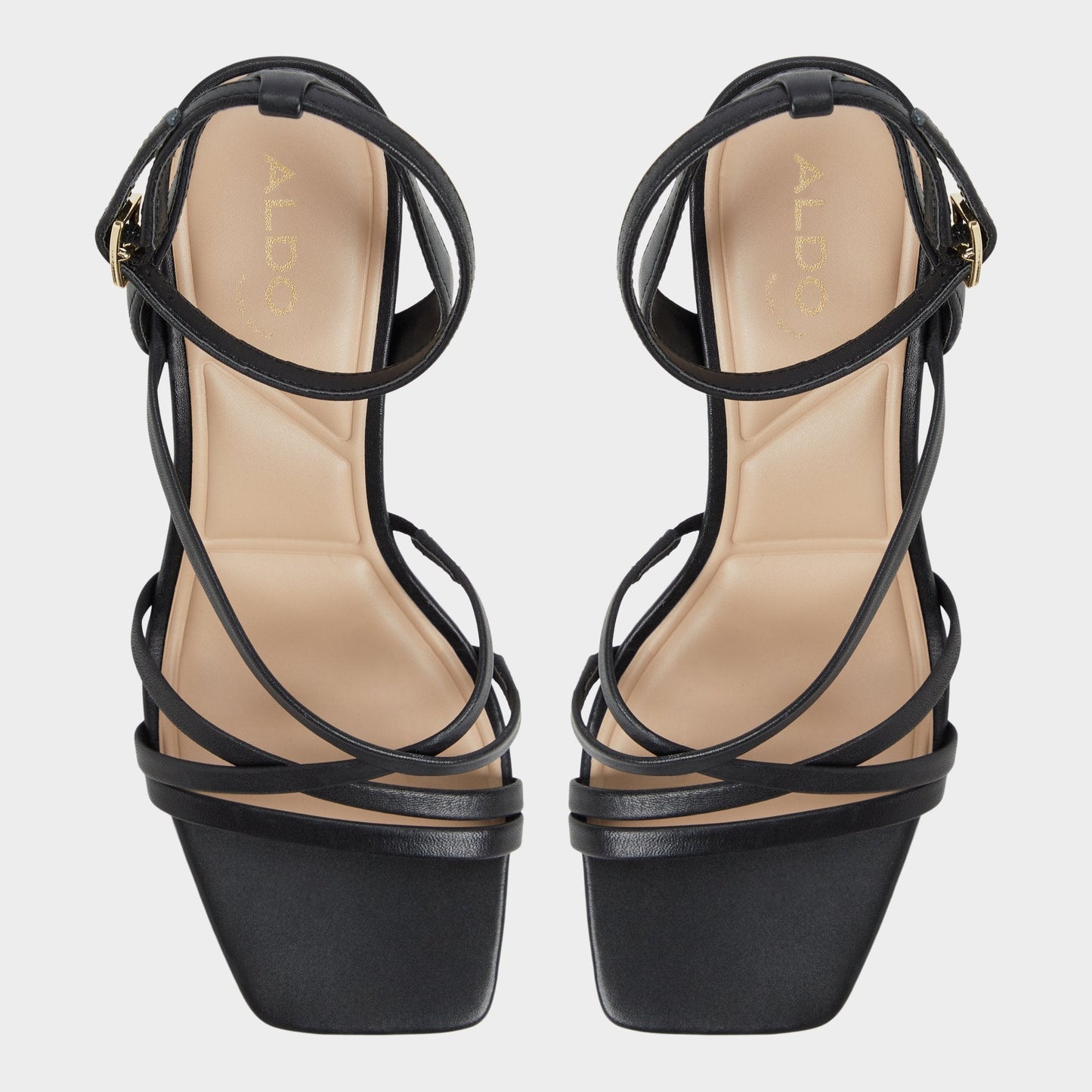 Esther Black Women's Block heels - Strappy heeled sandal, Block heel - Black