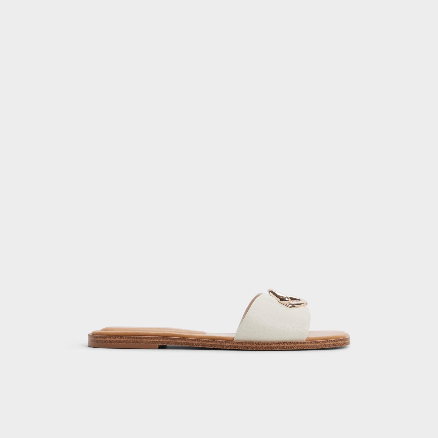 Biggin in White Bone - Slide sandal - White/bone