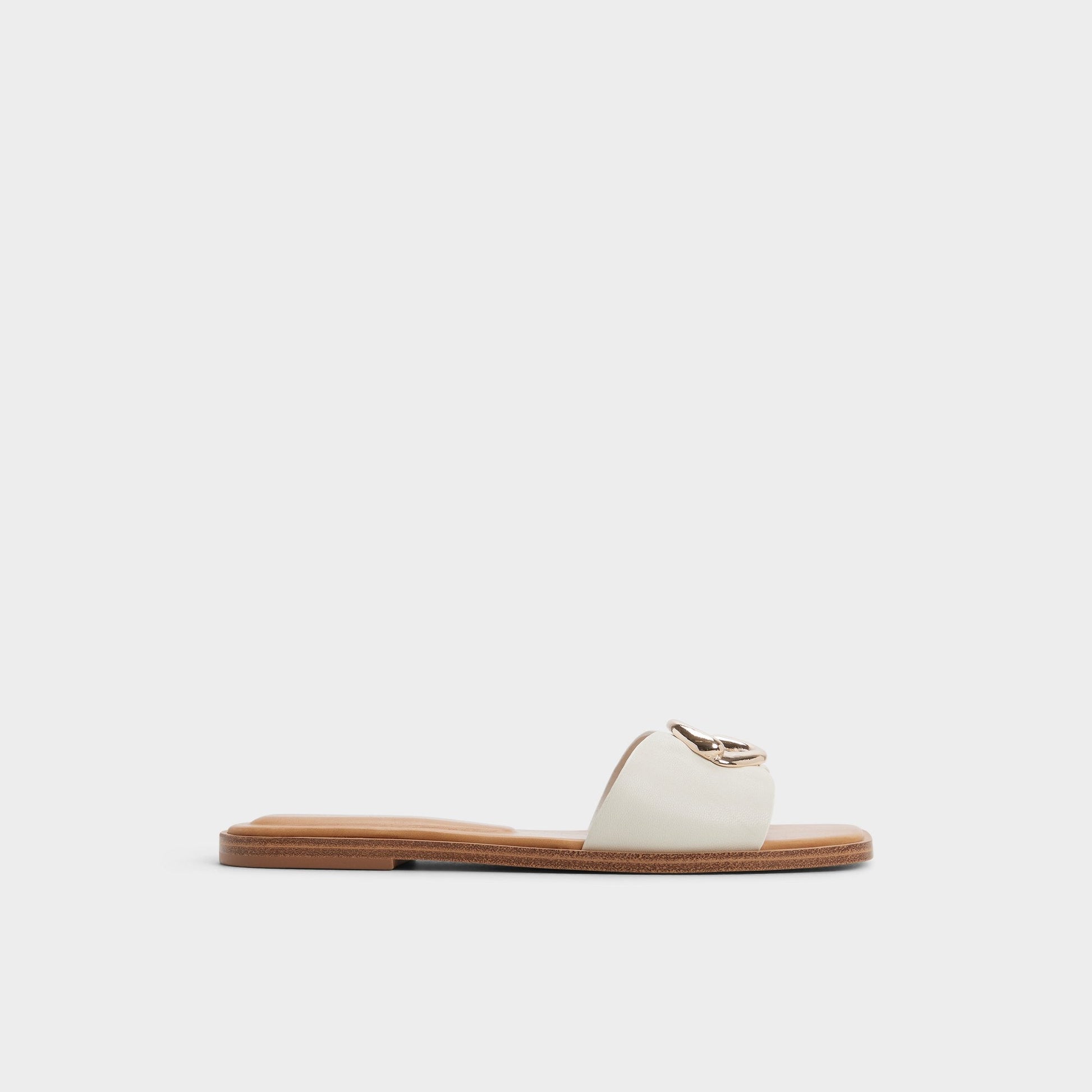 Biggin in White Bone - Slide sandal - White/bone