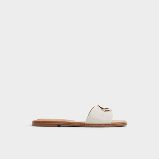 Biggin in White Bone - Slide sandal - White/bone