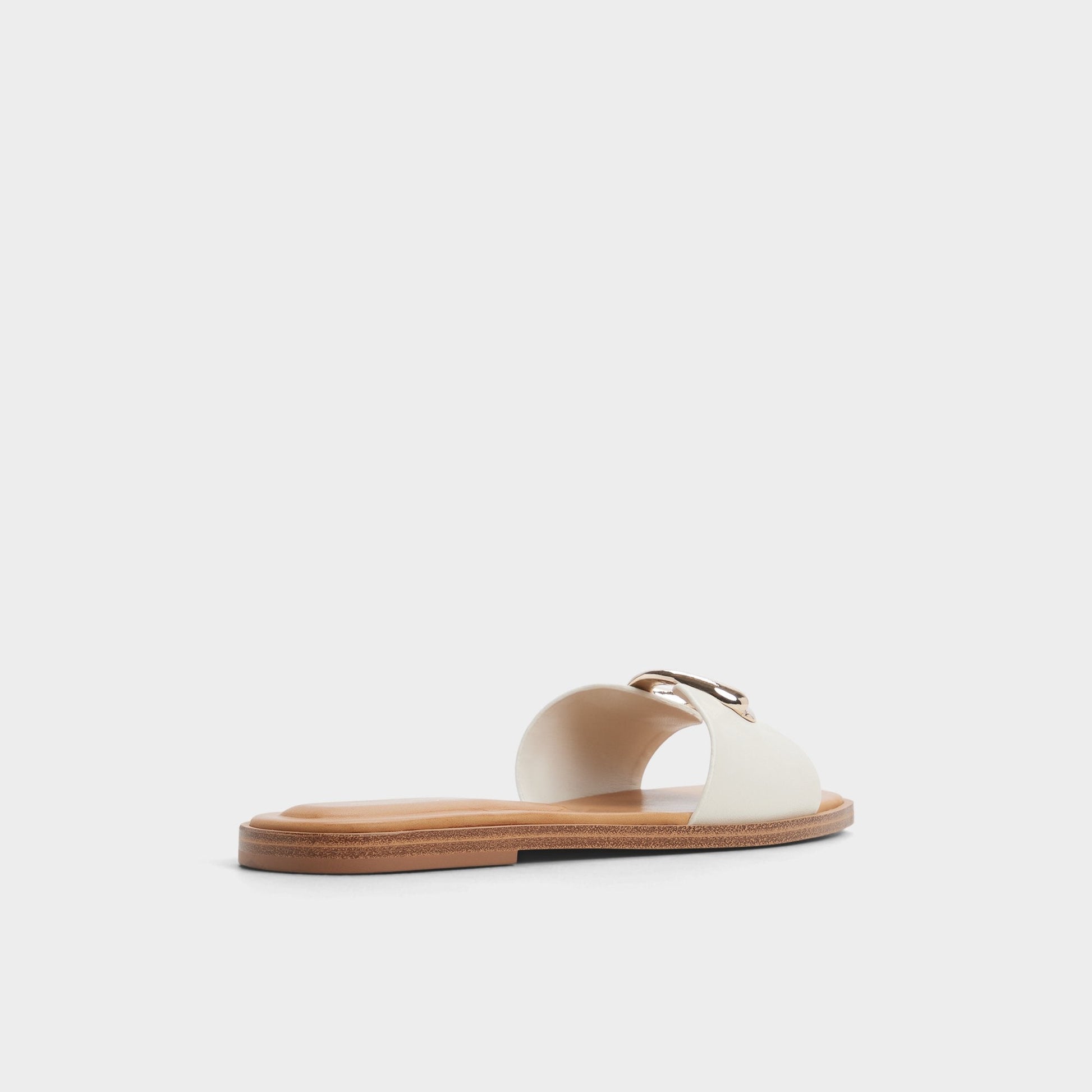 Biggin in White Bone - Slide sandal - White/bone
