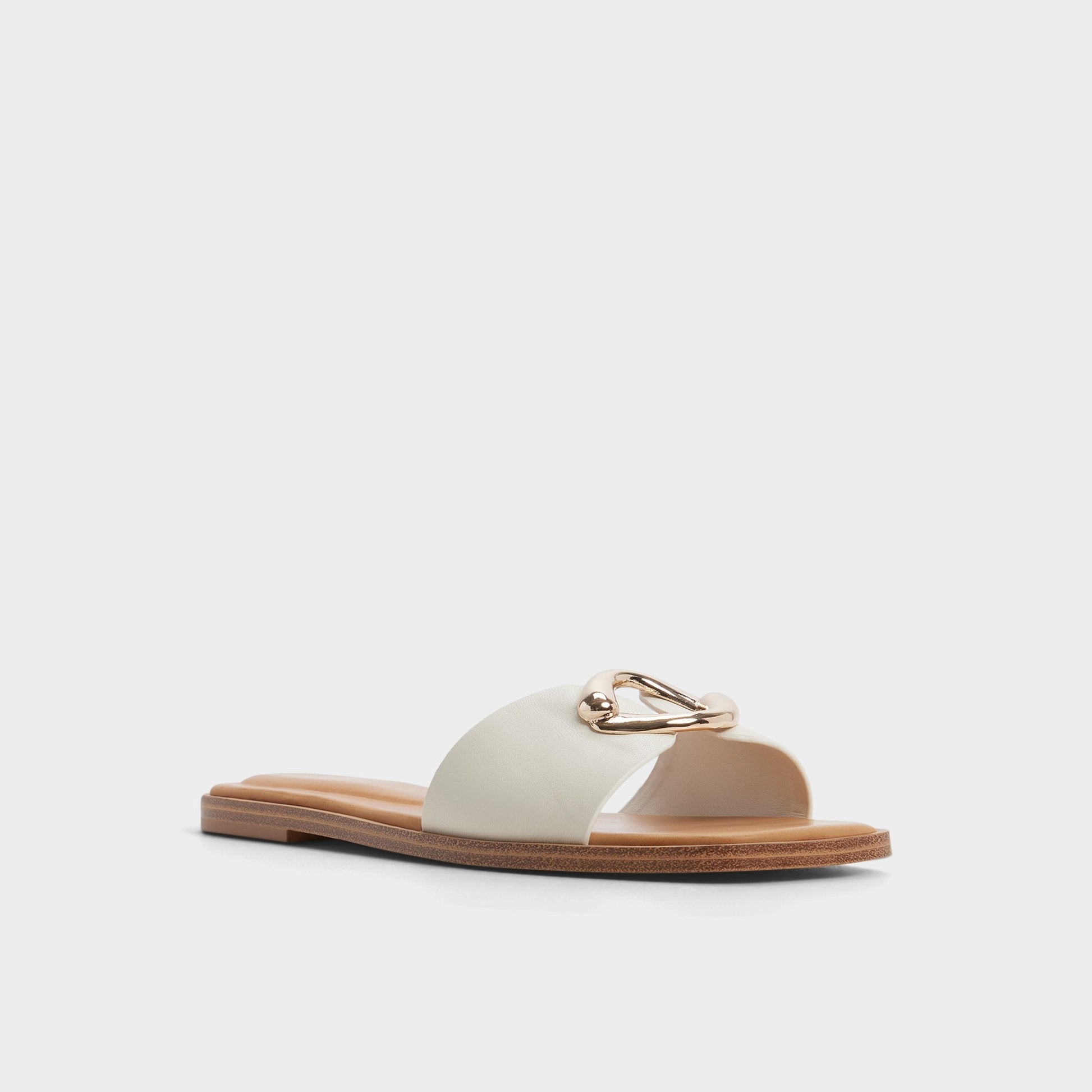 Biggin in White Bone - Slide sandal - White/bone