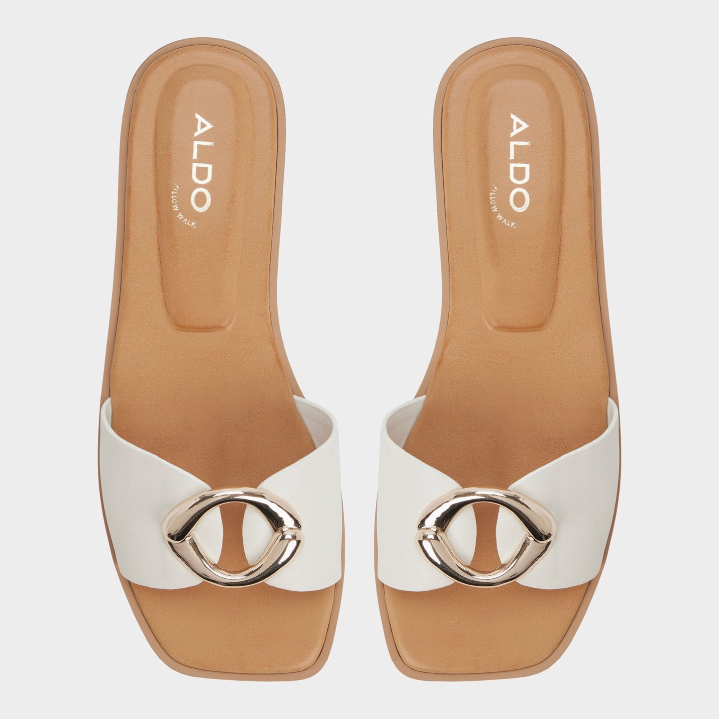 Biggin in White Bone - Slide sandal - White/bone