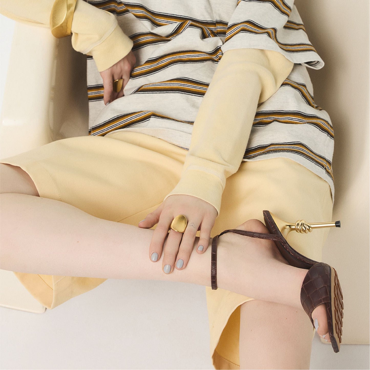Harmonious in Dark Brown - Strappy heeled sandal - Dark Brown