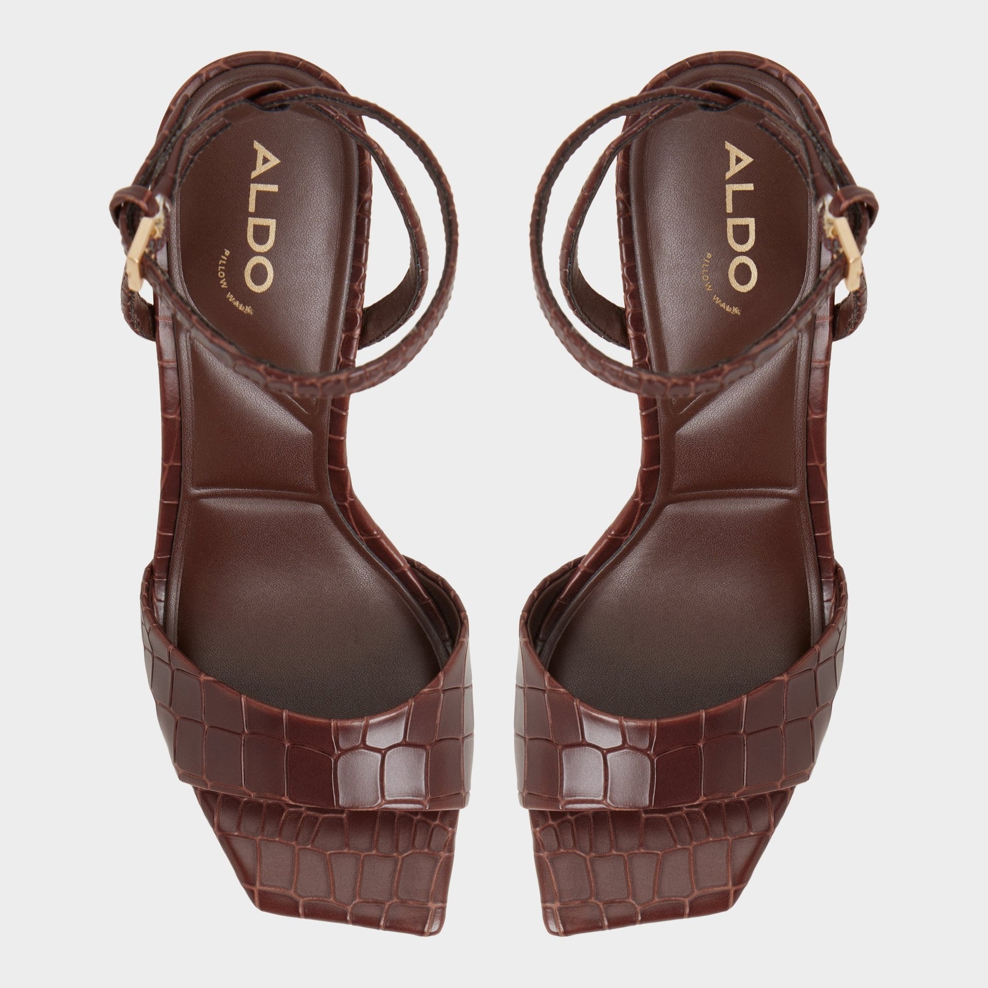 Harmonious in Dark Brown - Strappy heeled sandal - Dark Brown