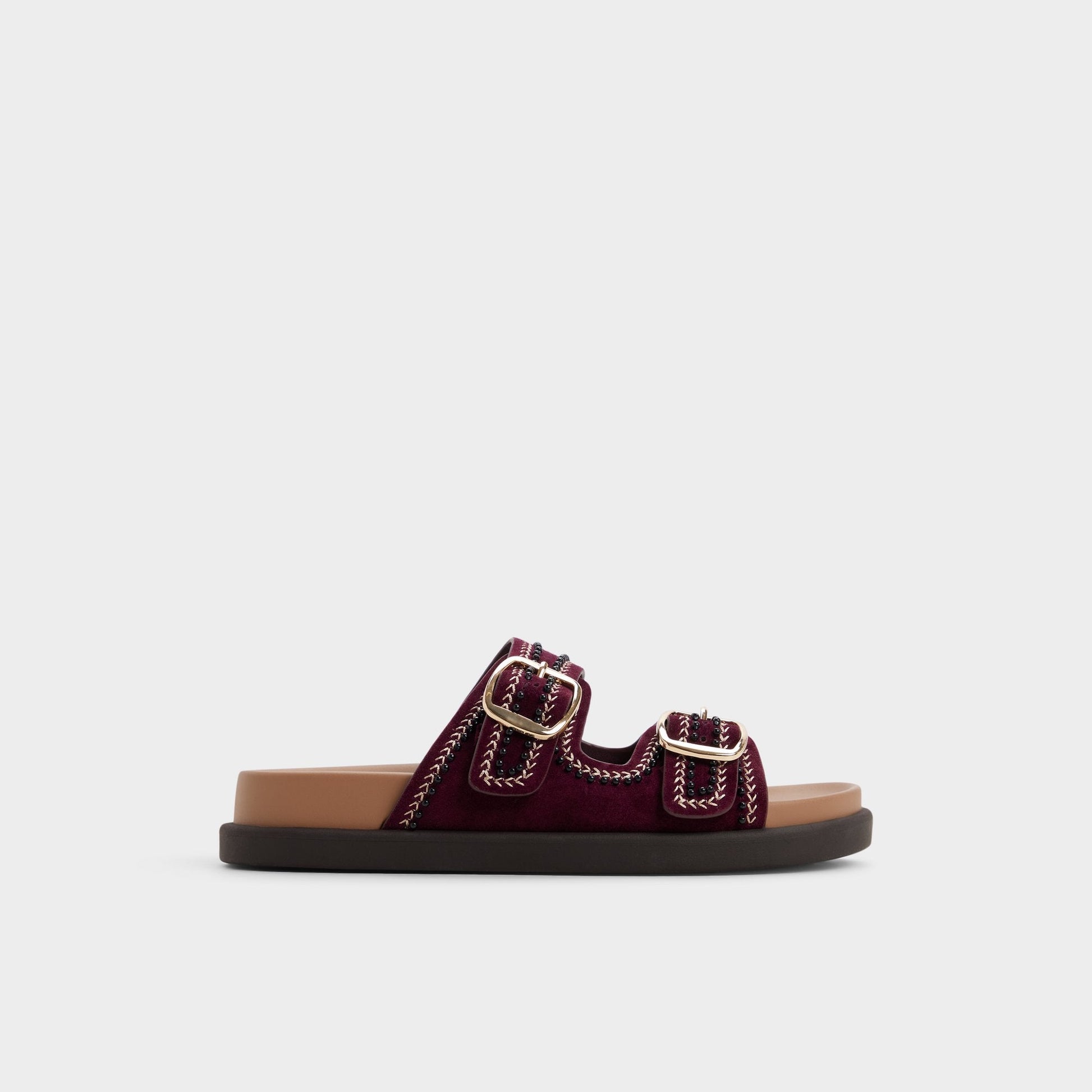 Bohochic in Bordo - Footbed sandal, Footbed sandal - Bordo