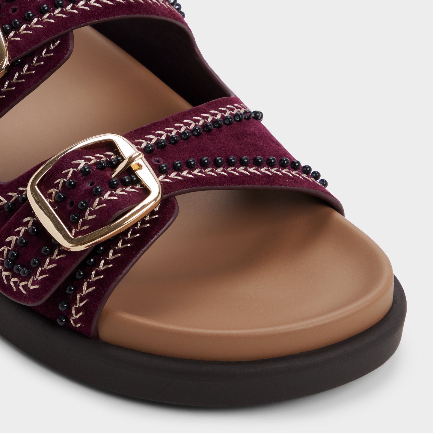 Bohochic in Bordo - Footbed sandal, Footbed sandal - Bordo