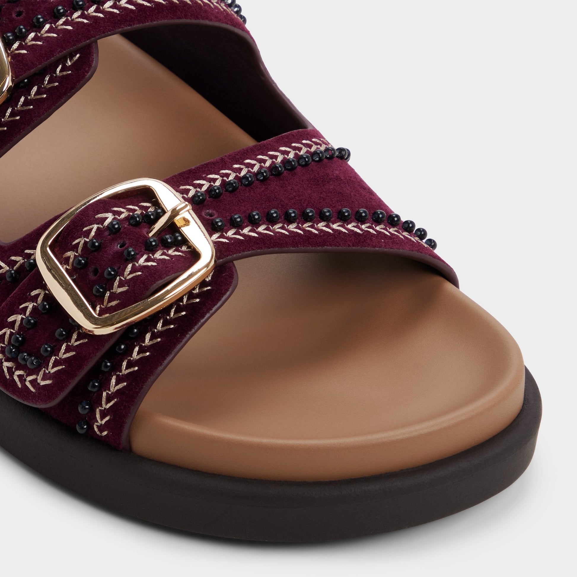 Bohochic in Bordo - Footbed sandal, Footbed sandal - Bordo