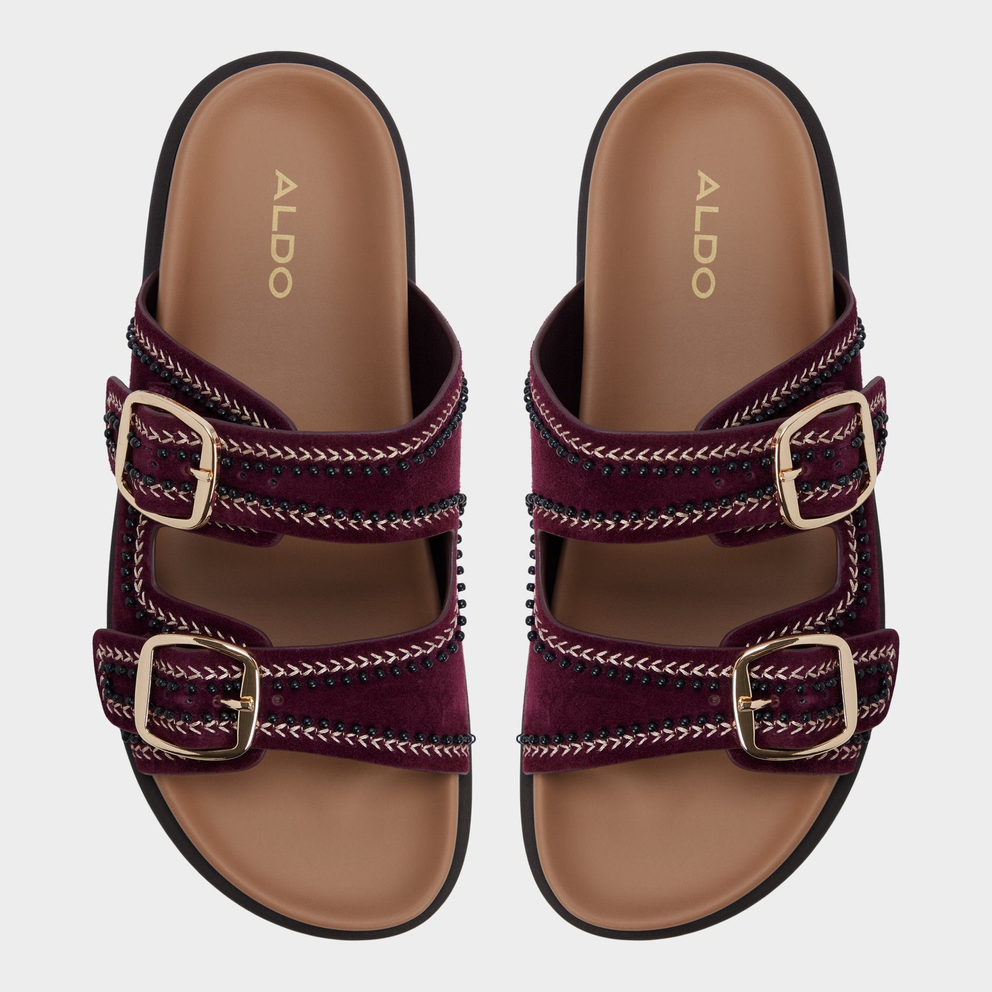 Bohochic in Bordo - Footbed sandal, Footbed sandal - Bordo