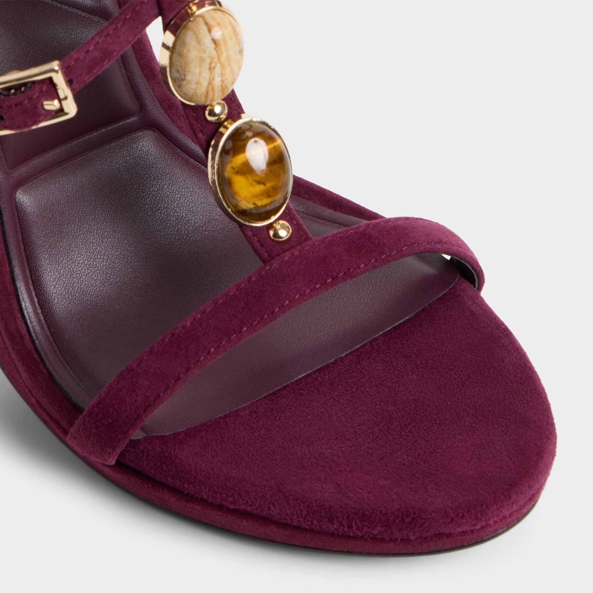 Opalia in Bordo - Strappy heeled sandal, Platform - Bordo