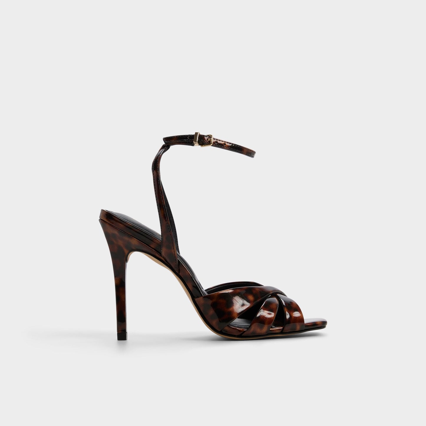 Meteora in Open Brown - Strappy heeled sandal, Stiletto heel - Open brown