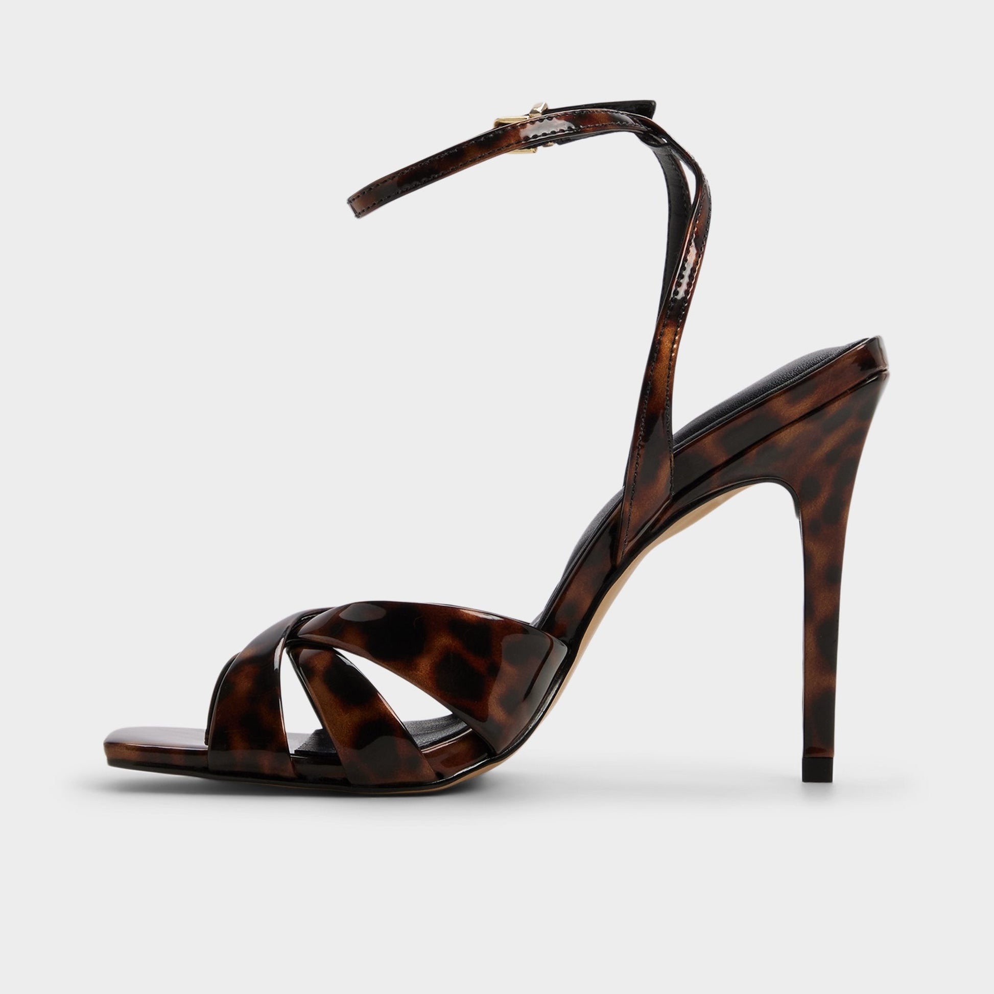 Meteora in Open Brown - Strappy heeled sandal, Stiletto heel - Open brown