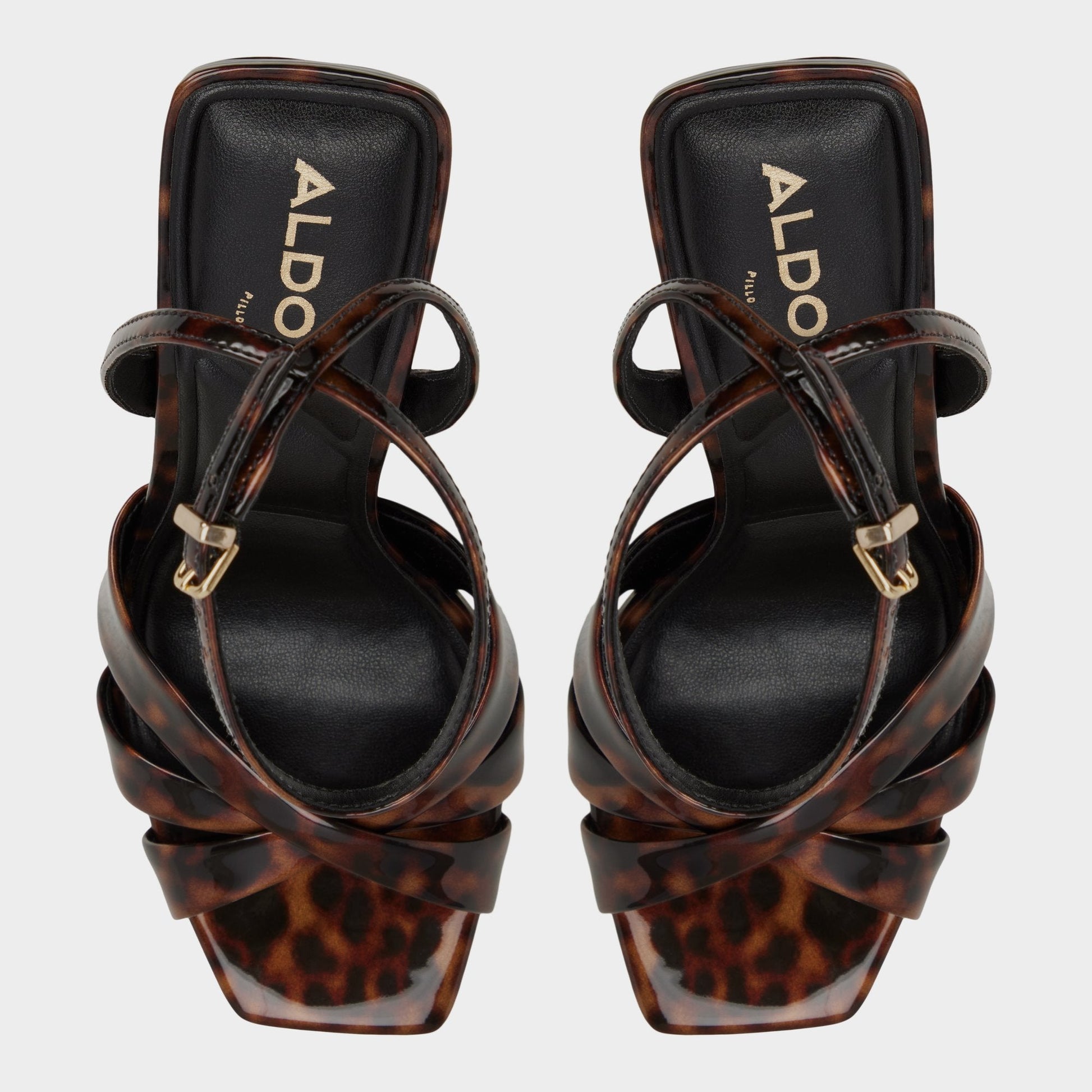 Meteora in Open Brown - Strappy heeled sandal, Stiletto heel - Open brown