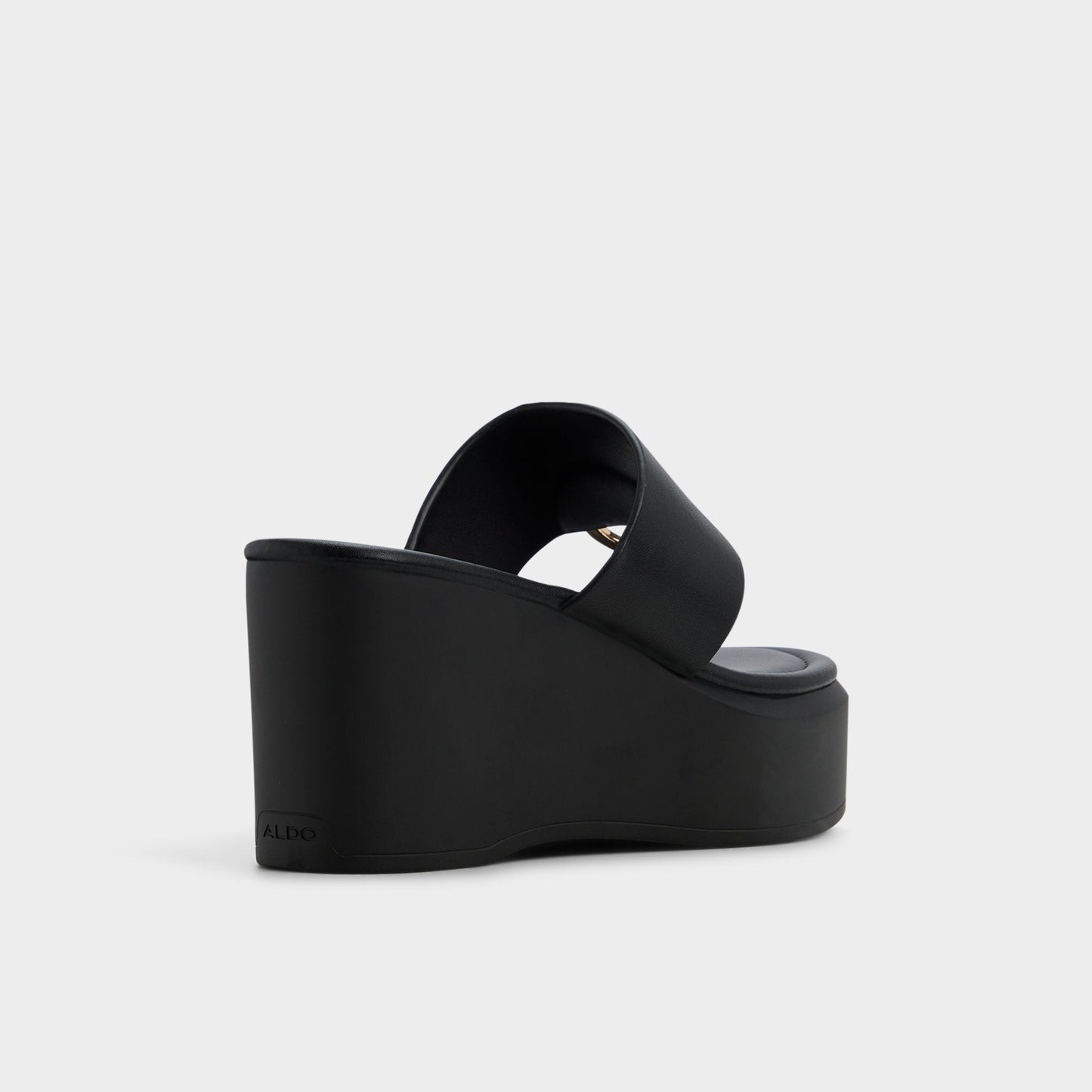 Friegan in Black - Slide sandal, Wedge heel - Black