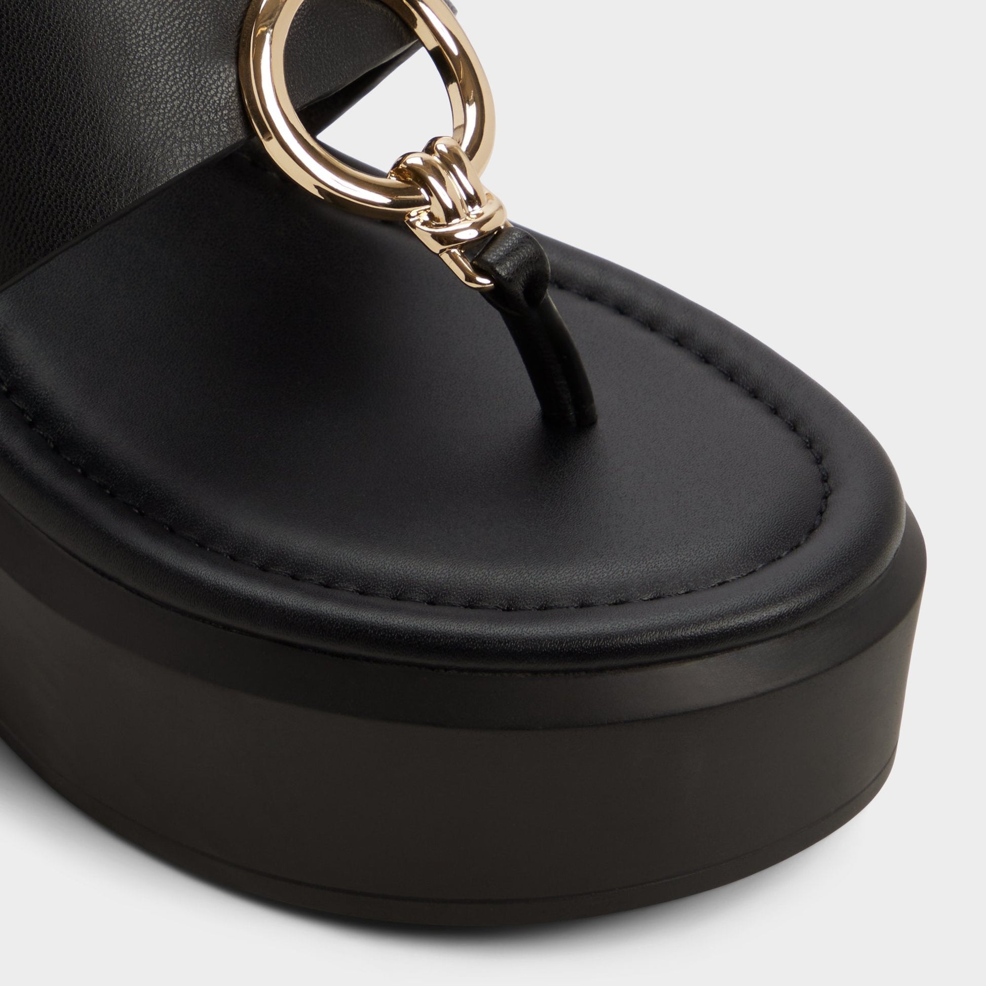 Friegan in Black - Slide sandal, Wedge heel - Black
