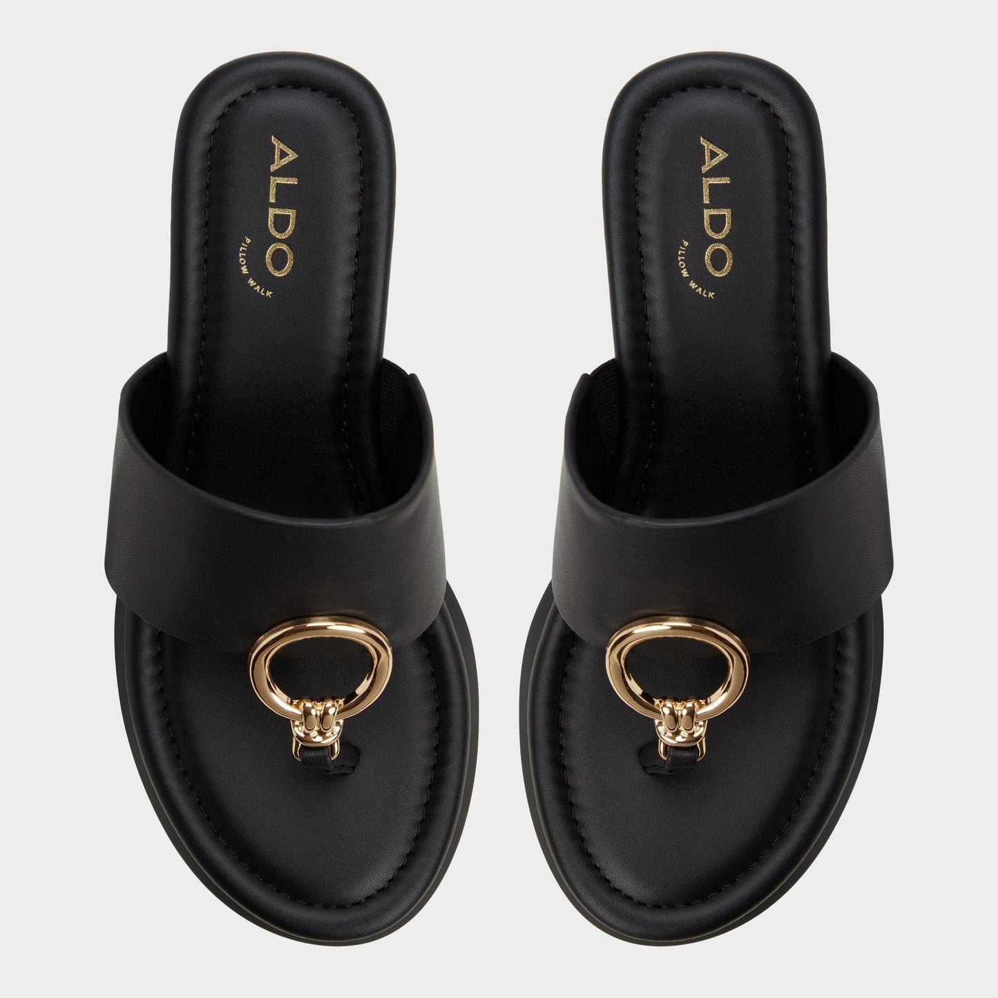 Friegan in Black - Slide sandal, Wedge heel - Black
