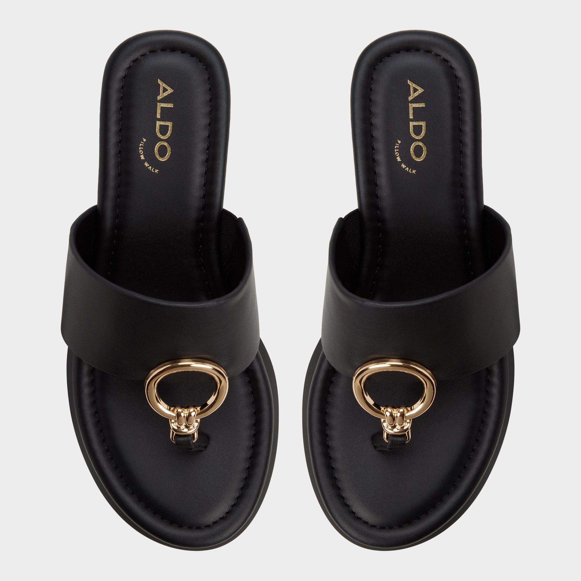 Friegan in Black - Slide sandal, Wedge heel - Black
