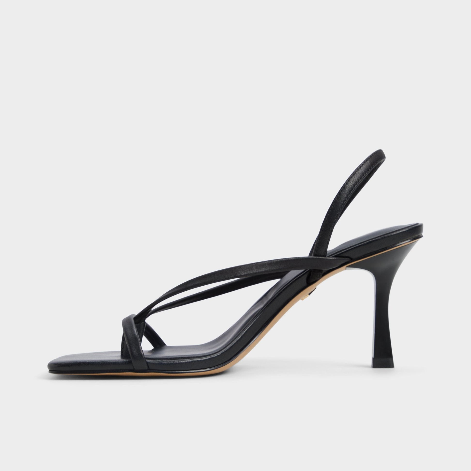 Riva Other Black Women's Strappy sandals - Sling back heeled sandal, Stiletto heel - Other black