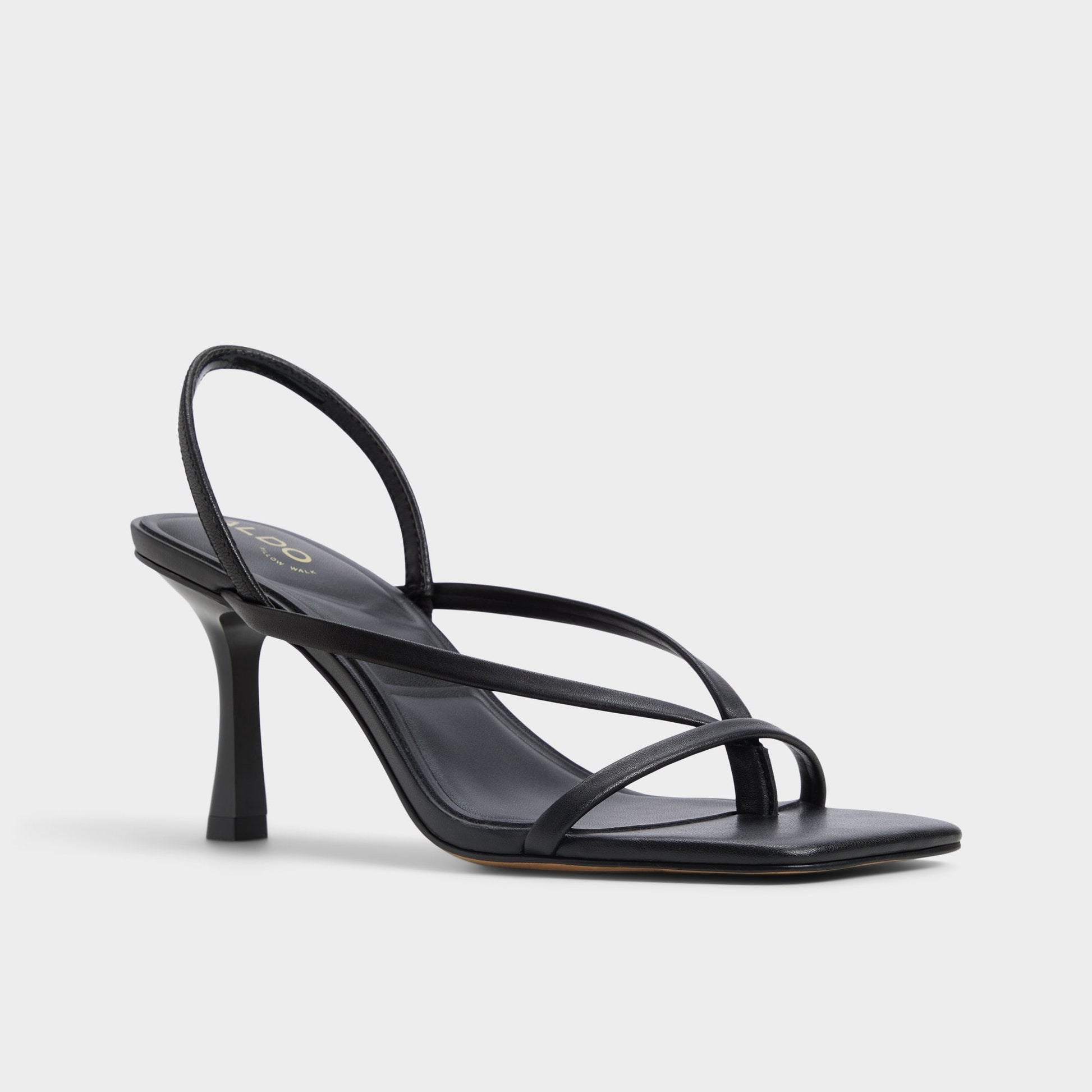 Riva Other Black Women's Strappy sandals - Sling back heeled sandal, Stiletto heel - Other black
