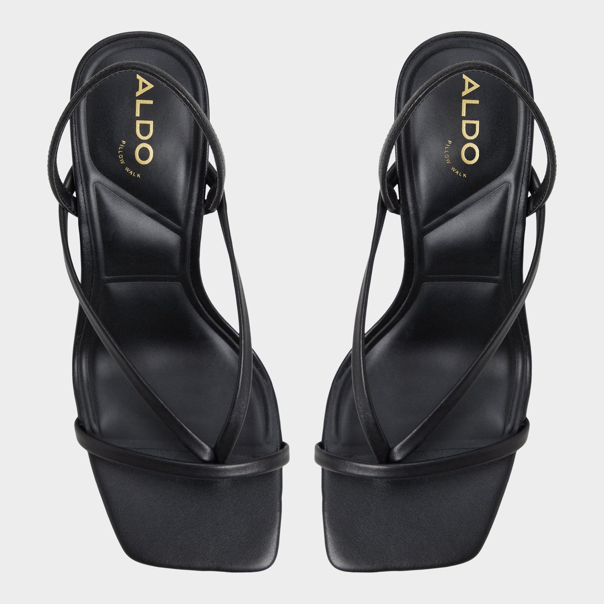 Riva Other Black Women's Strappy sandals - Sling back heeled sandal, Stiletto heel - Other black