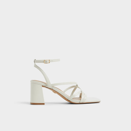 Esther Other White Women's Block heels - Strappy heeled sandal, Block heel - Other white
