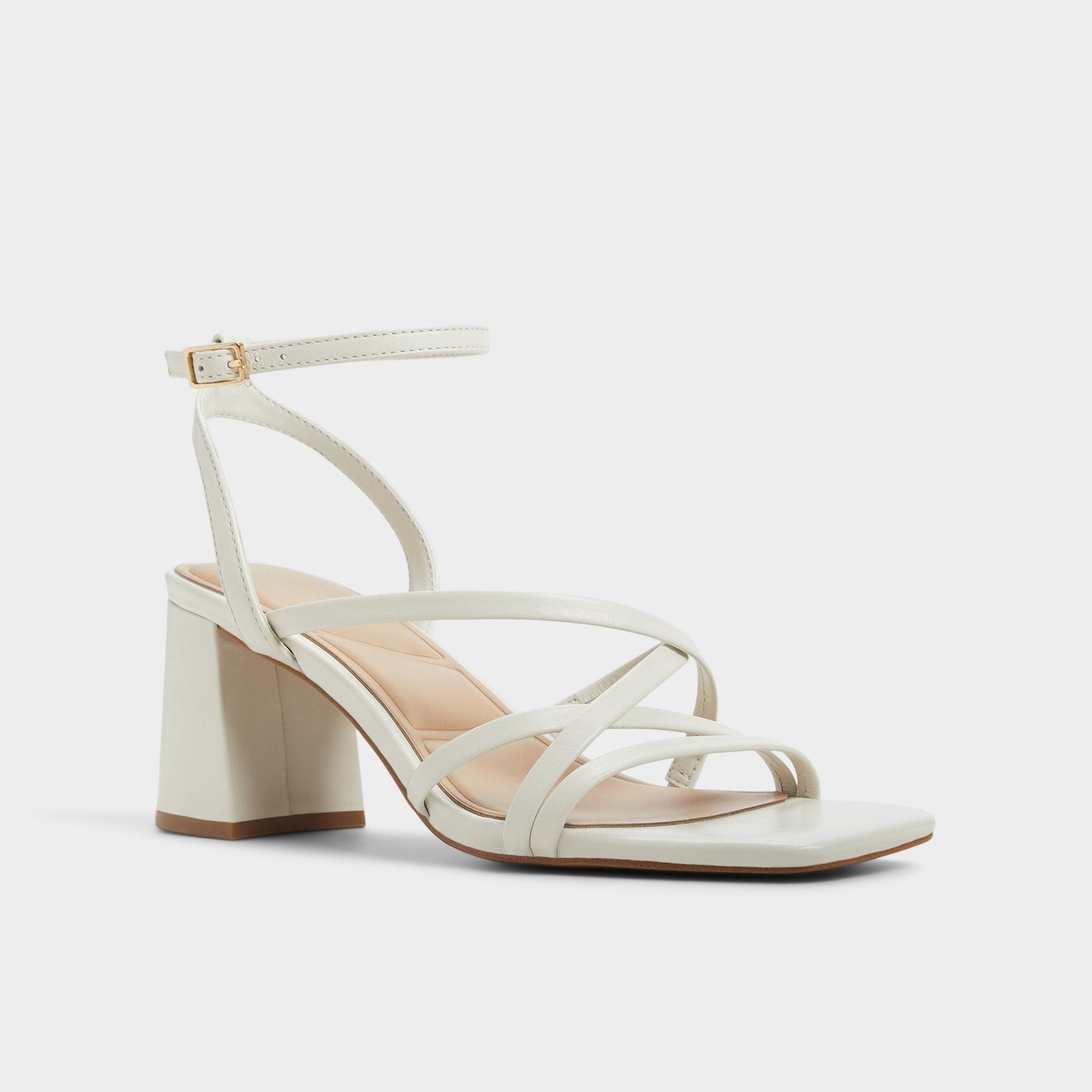 Esther Other White Women's Block heels - Strappy heeled sandal, Block heel - Other white