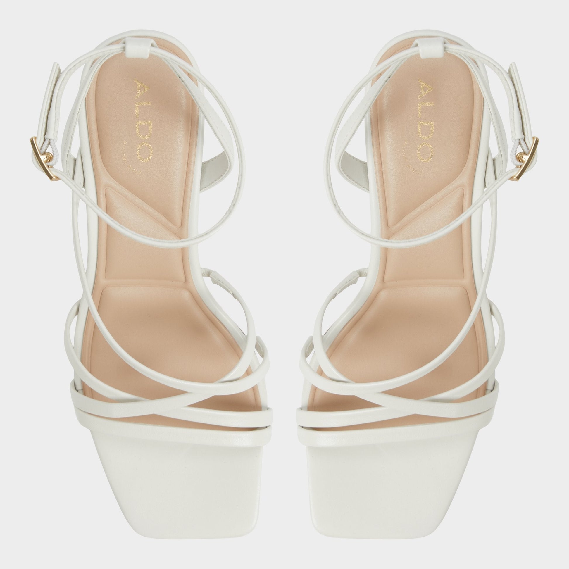 Esther Other White Women's Block heels - Strappy heeled sandal, Block heel - Other white