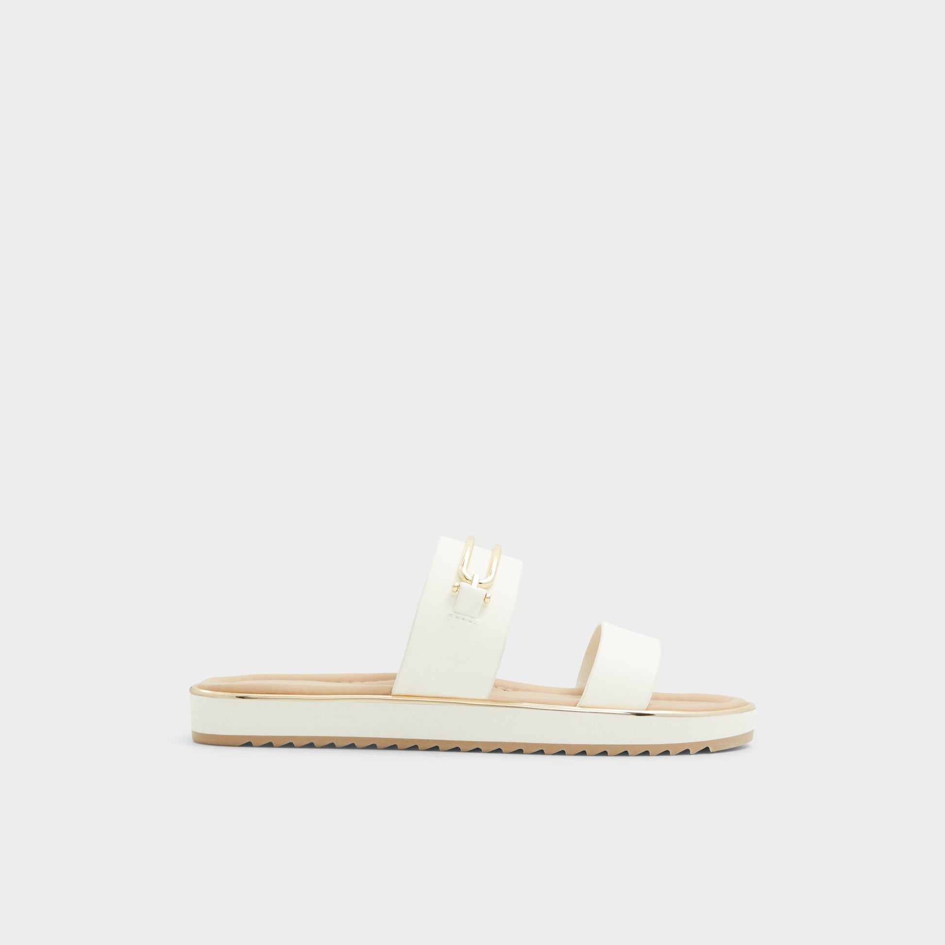 Lagoon White Women's Strappy sandals - Slide sandal, Footbed sandal - White