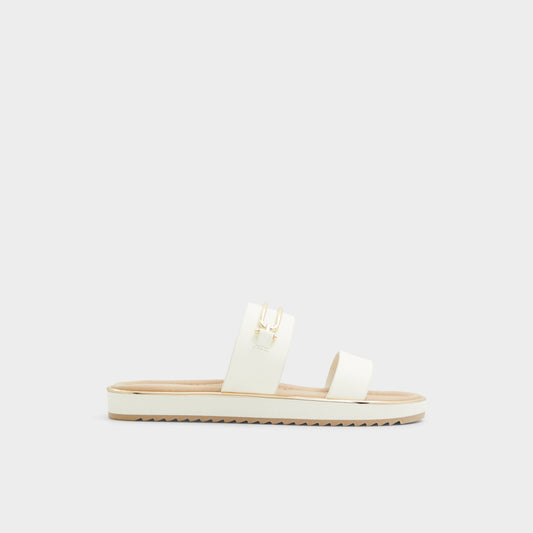 Lagoon White Women's Strappy sandals - Slide sandal, Footbed sandal - White