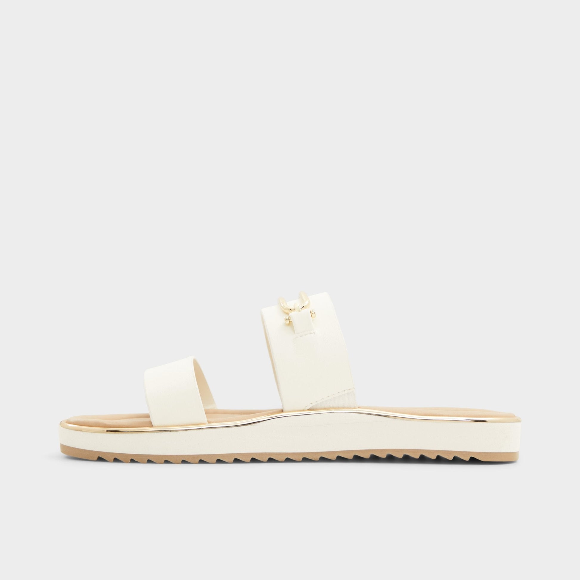Lagoon White Women's Strappy sandals - Slide sandal, Footbed sandal - White