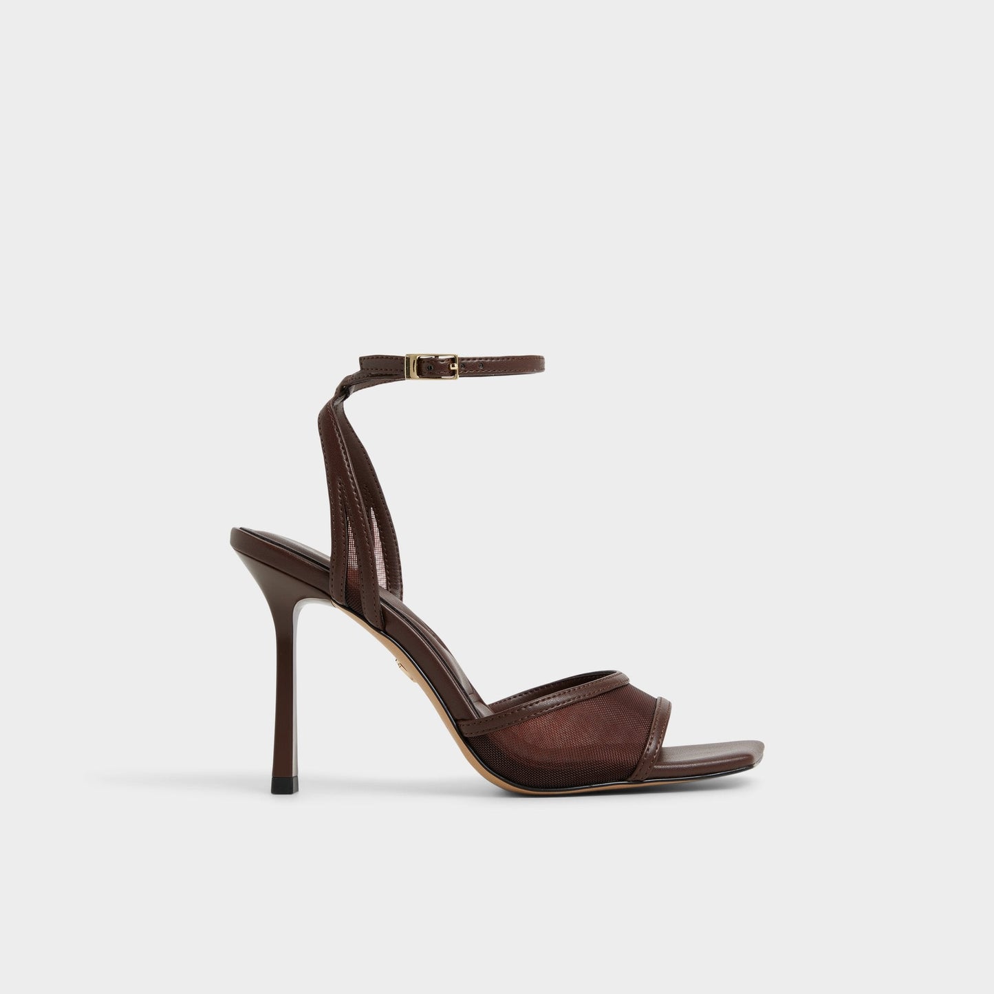 Sharra in Dark Brown - Strappy heeled sandal, Stiletto heel - Dark Brown