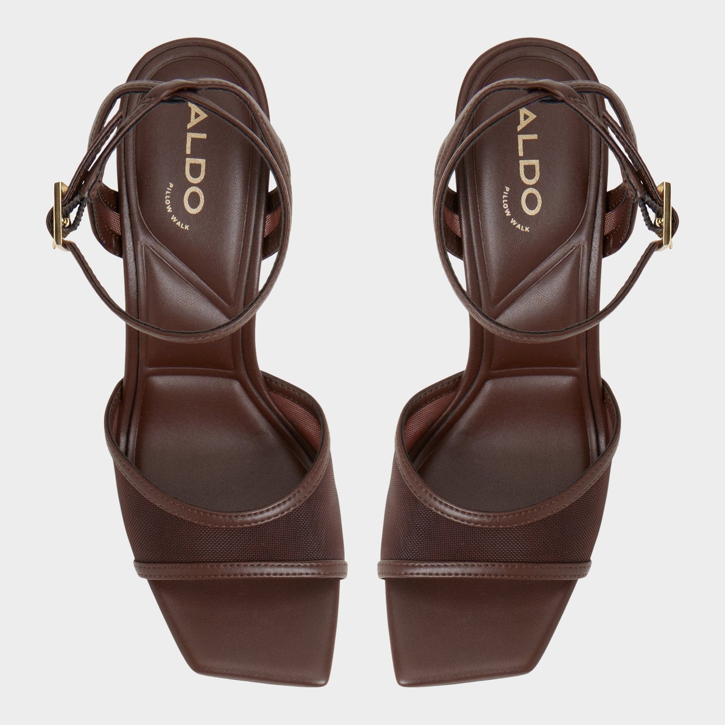 Sharra in Dark Brown - Strappy heeled sandal, Stiletto heel - Dark Brown