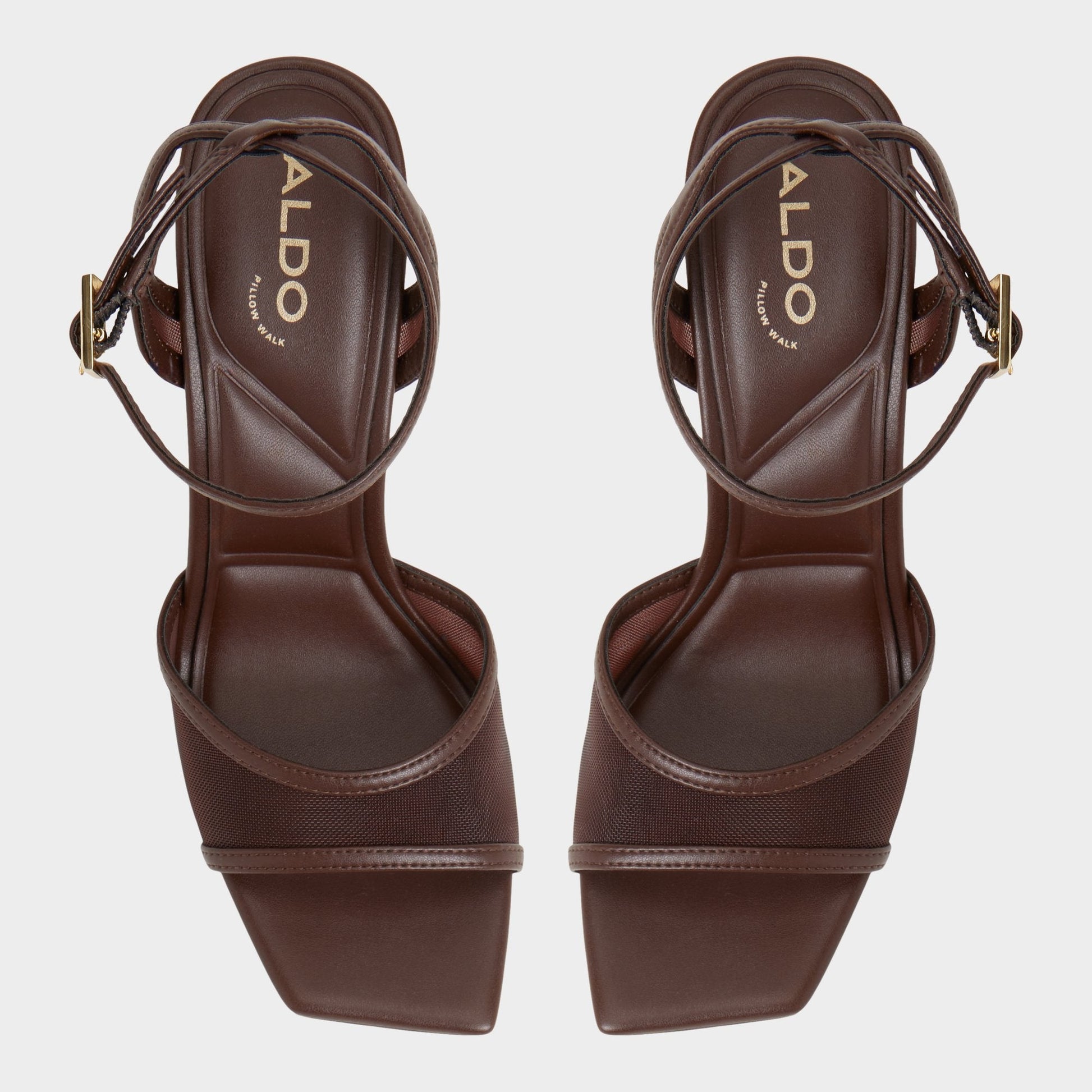Sharra in Dark Brown - Strappy heeled sandal, Stiletto heel - Dark Brown