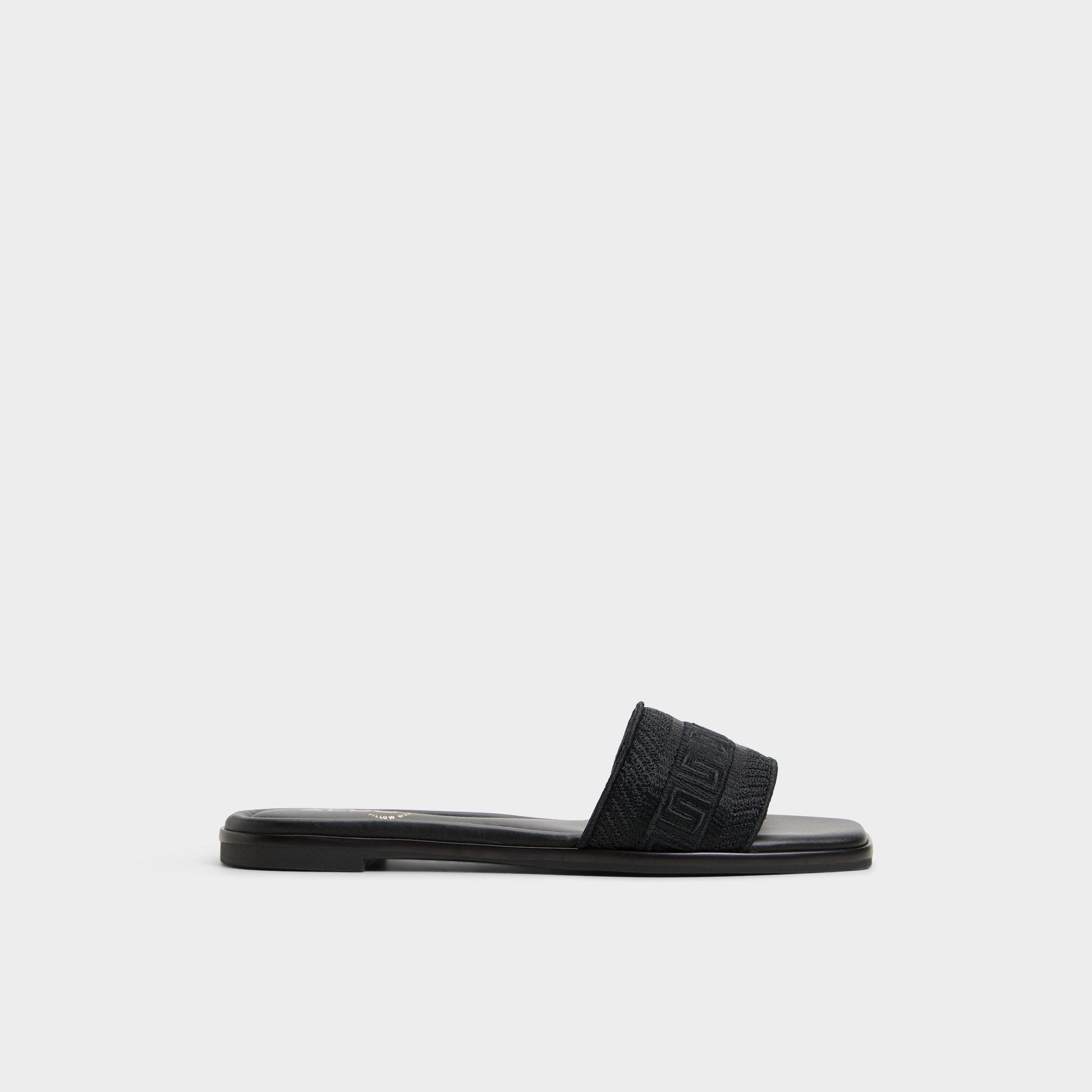 Oceania Black Women's Flats - Slide sandal - Black