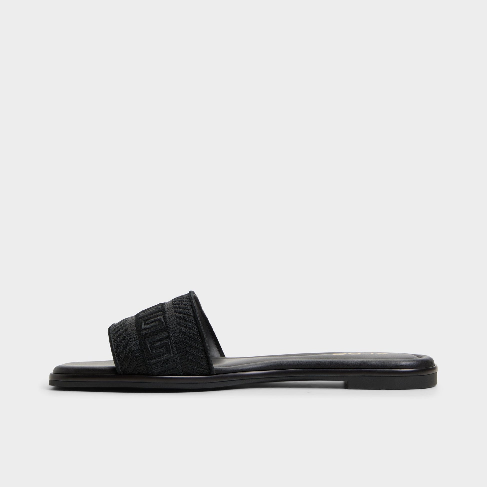 Oceania Black Women's Flats - Slide sandal - Black